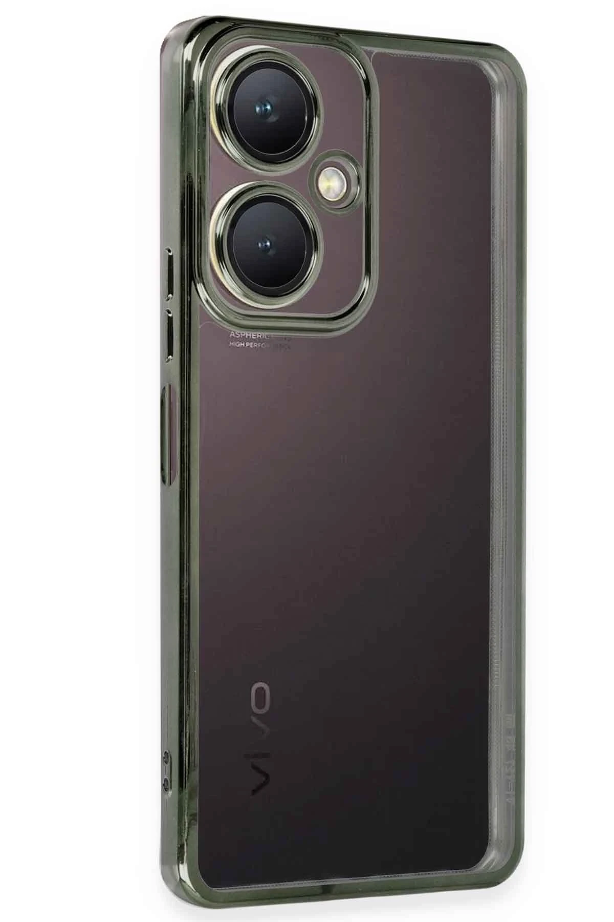 Newface Vivo Y27 Kılıf Razer Lensli Silikon - Yeşil