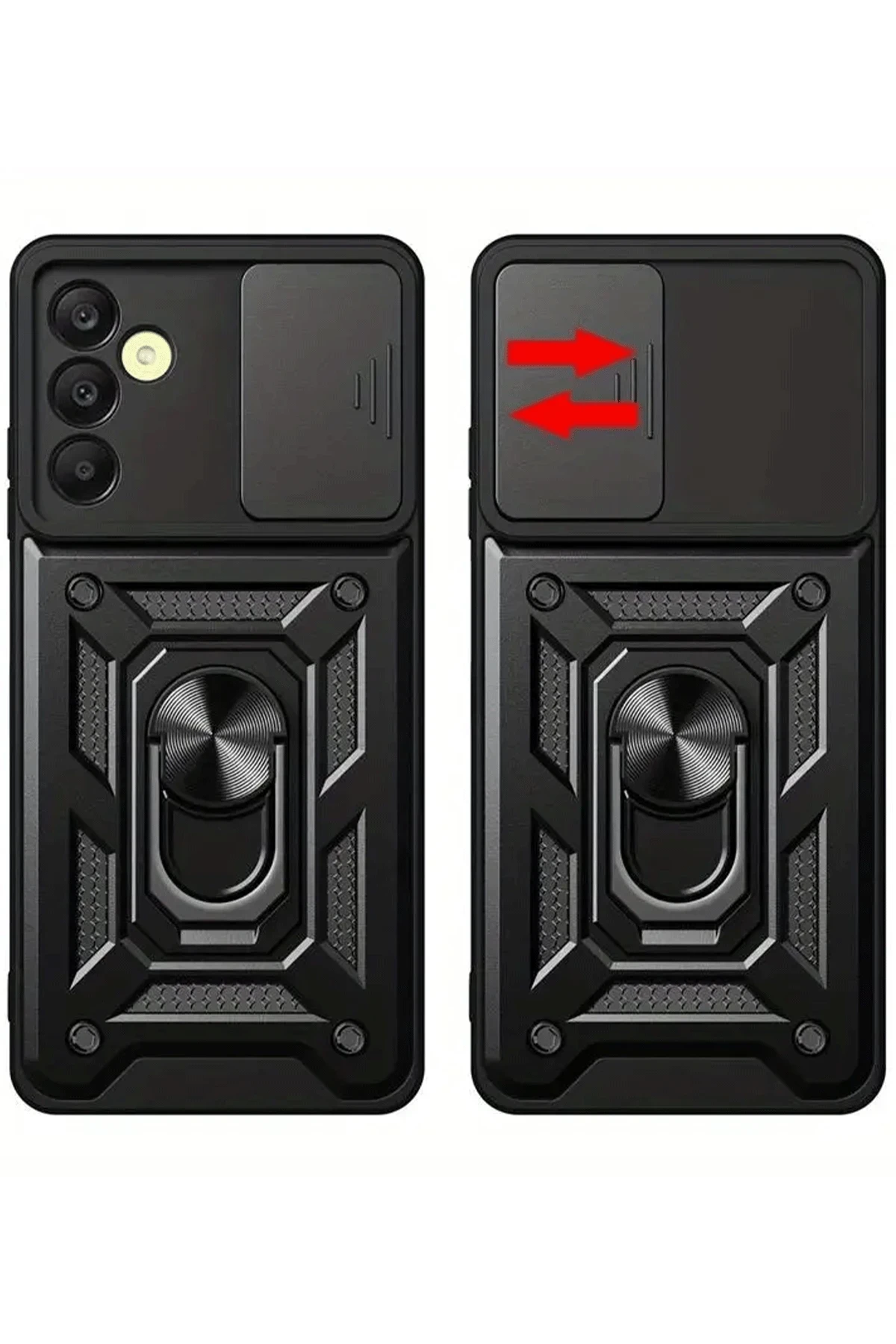 Newface Samsung Galaxy S24 FE Pars Lens Yüzüklü Silikon - Lacivert