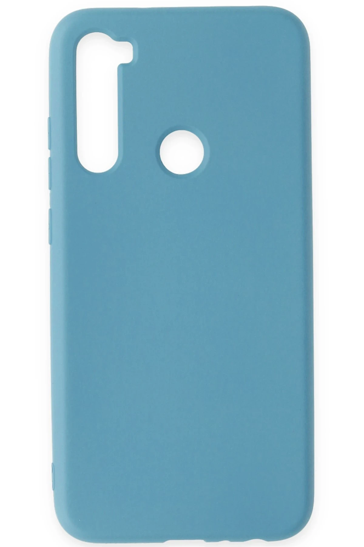 Newface Xiaomi Redmi Note 8 Kılıf Nano içi Kadife Silikon - Mavi