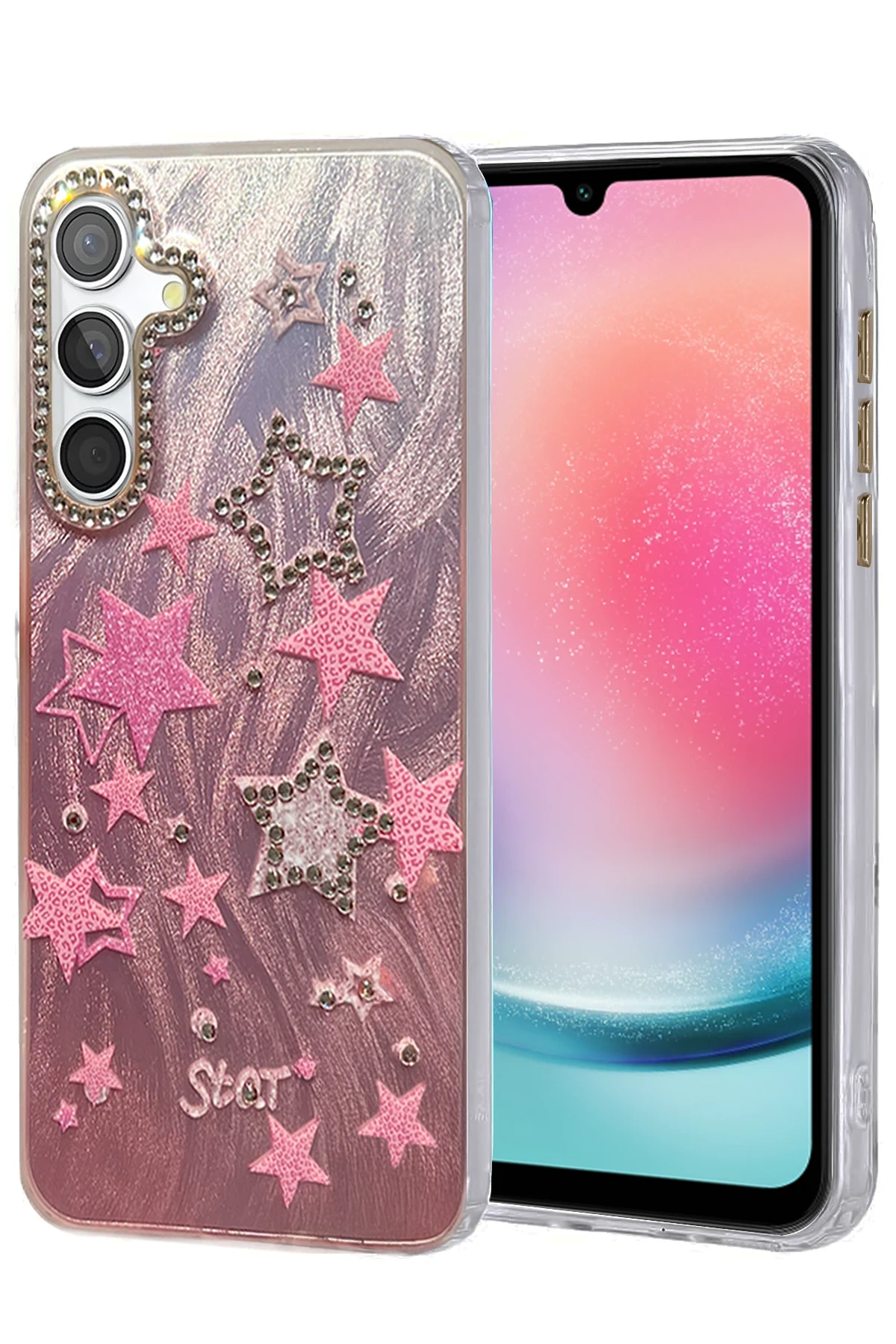 Newface Samsung Galaxy A24 4G Kılıf Blade Aynalı Desenli Kapak - Desen 7