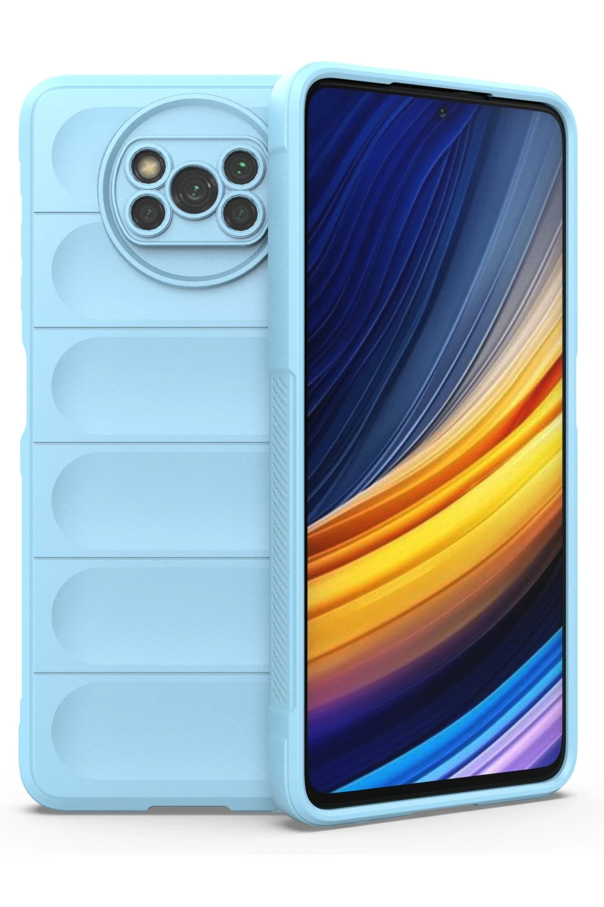 Newface Xiaomi Pocophone X3 Kılıf Optimum Silikon - Sky Blue