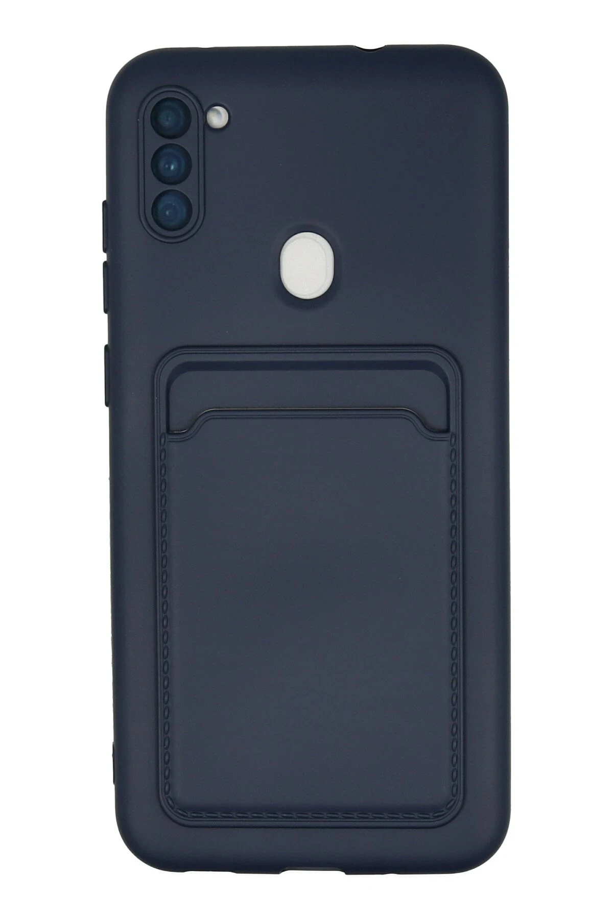 Newface Samsung Galaxy A11 Kılıf Kelvin Kartvizitli Silikon - Lacivert