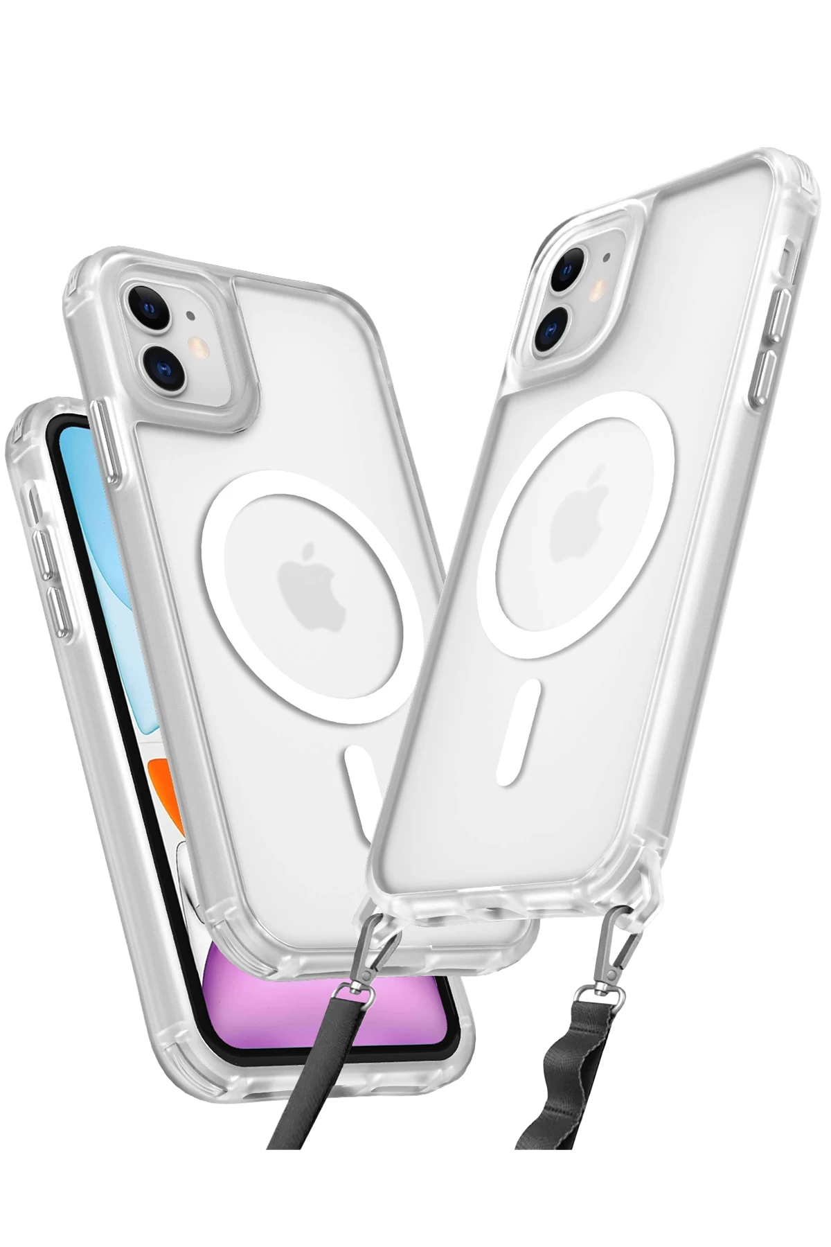 Newface iPhone 11 Kılıf Enka Magsafe Silikon Kılıf - Şeffaf