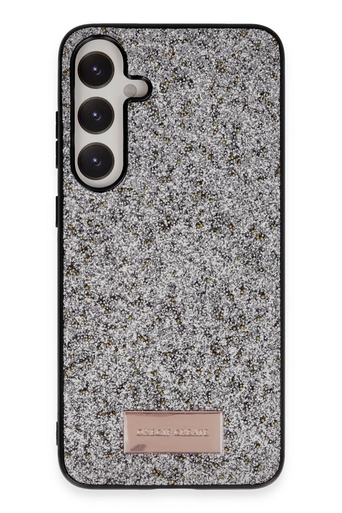 Onegif Samsung Galaxy S24 Plus Bright Simli Kapak - Gümüş