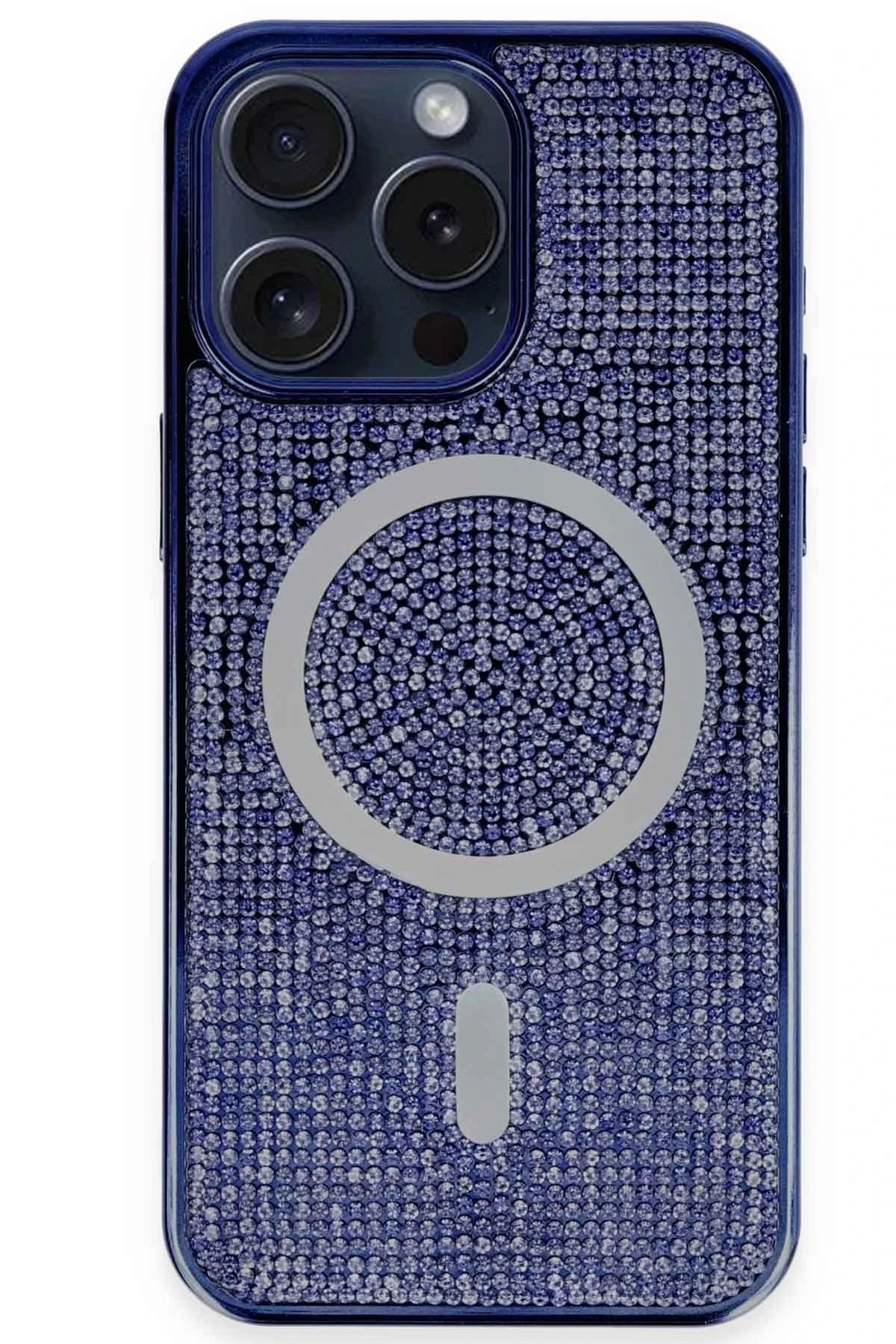 Newface iPhone 14 Pro Max Kılıf Diamond Magsafe Kapak - Lacivert