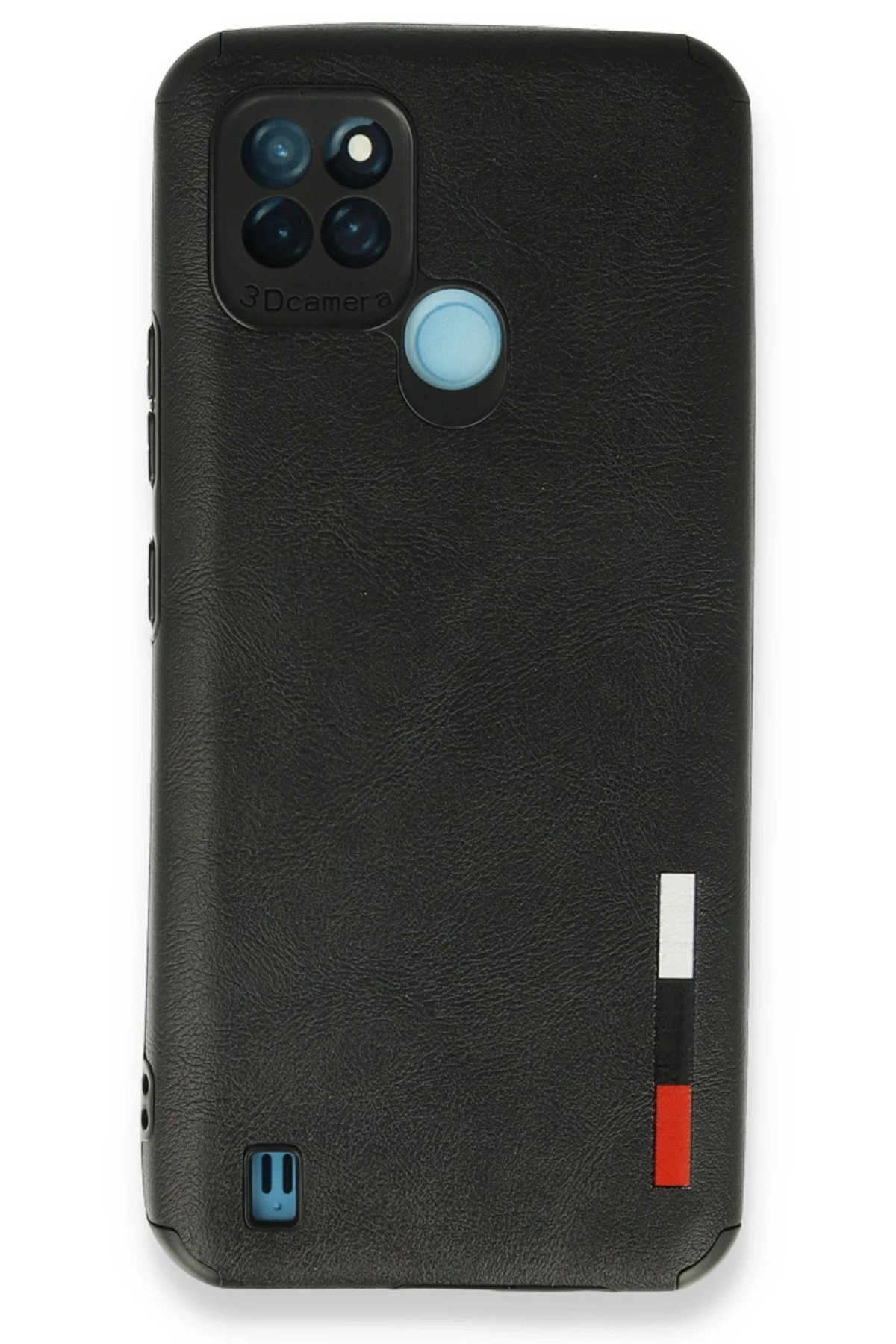 Newface Realme C25Y Kılıf Loop Deri Silikon - Siyah