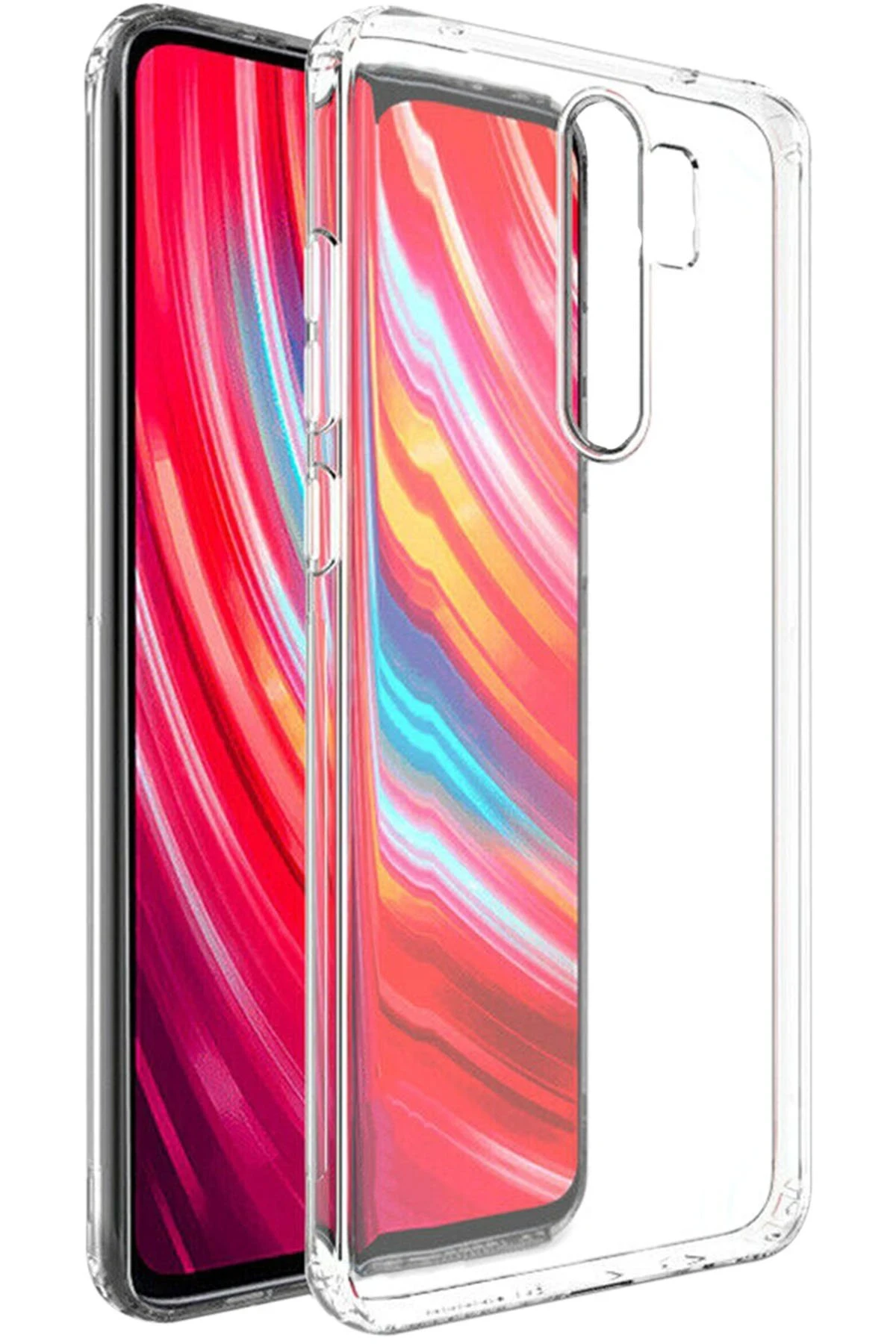 Newface Xiaomi Redmi Note 8 Pro Kılıf Lüx Şeffaf Silikon