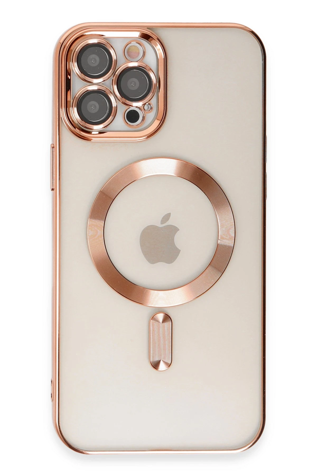 Newface iPhone 12 Pro Max Kılıf Kross Magneticsafe Kapak - Rose