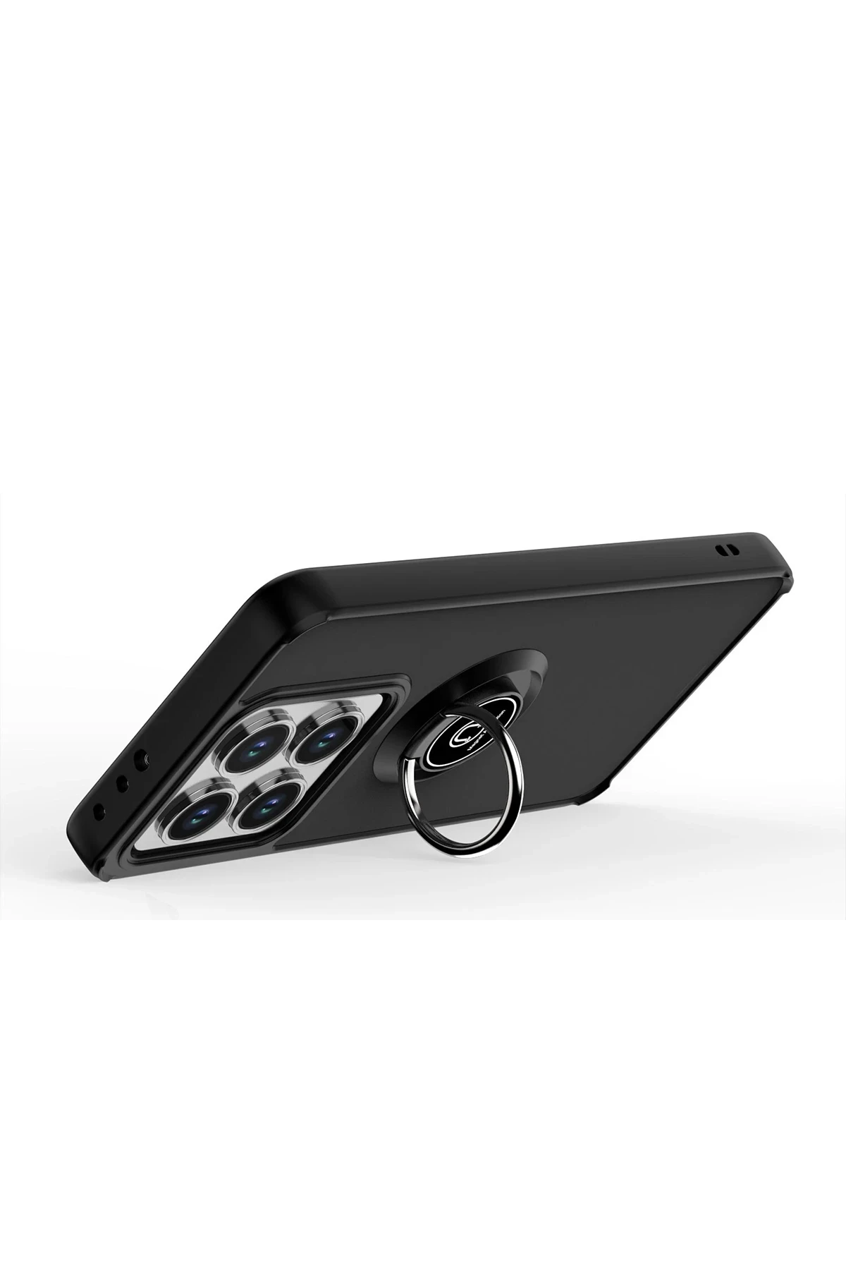 Newface Xiaomi Mi 14T Pro Kılıf Montreal Yüzüklü Silikon Kapak - Lacivert