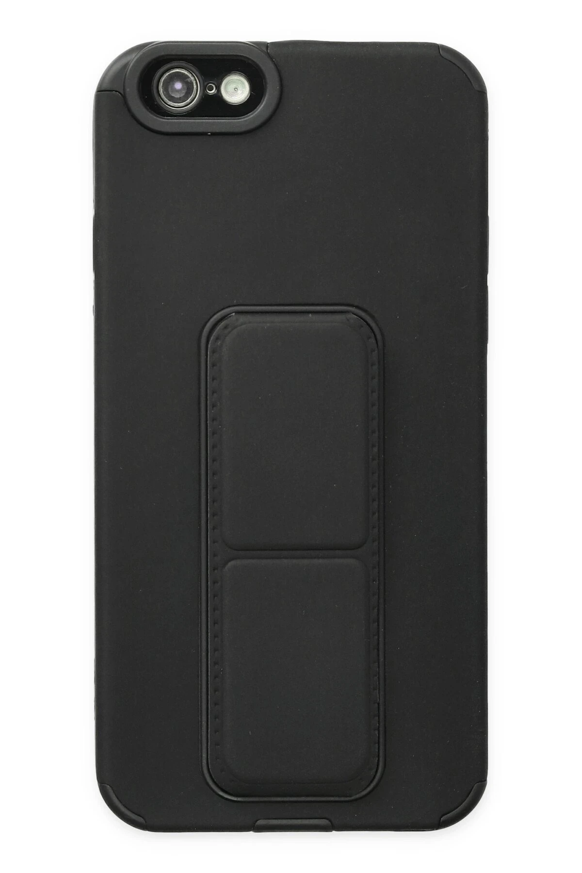 Newface iPhone 6 Kılıf Mega Standlı Silikon - Siyah