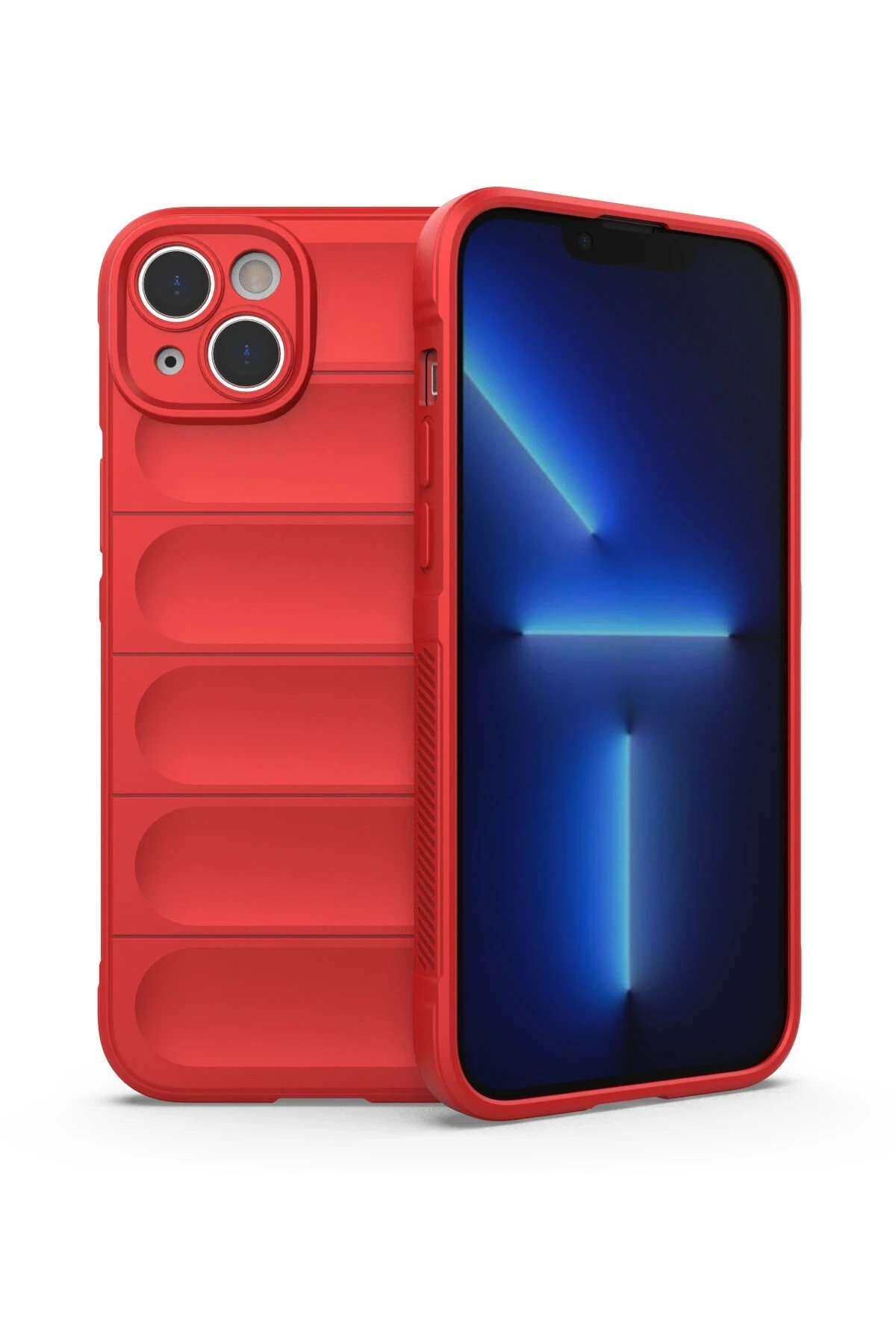 Newface iPhone 15 Kılıf Optimum Silikon - Kırmızı