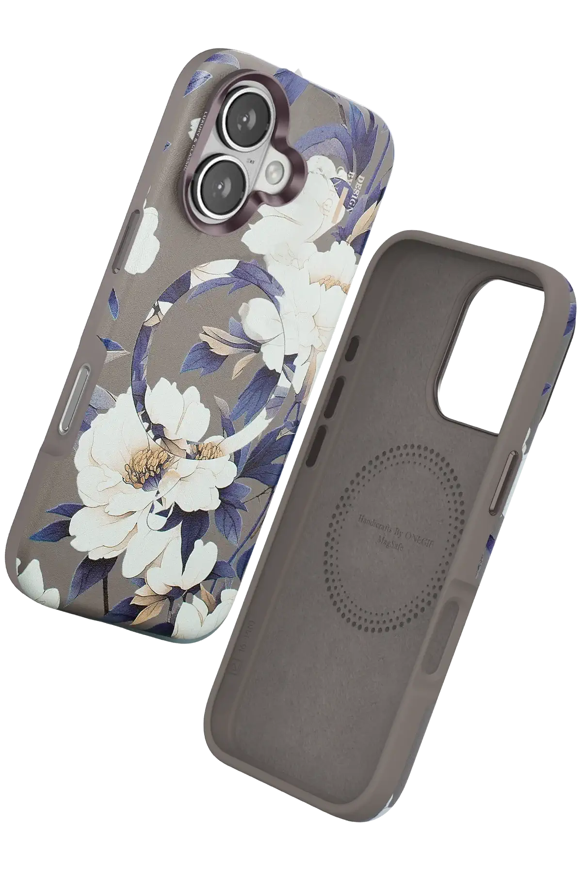 Onegif iPhone 16 Flower Series Magsafe Kapak - Gri