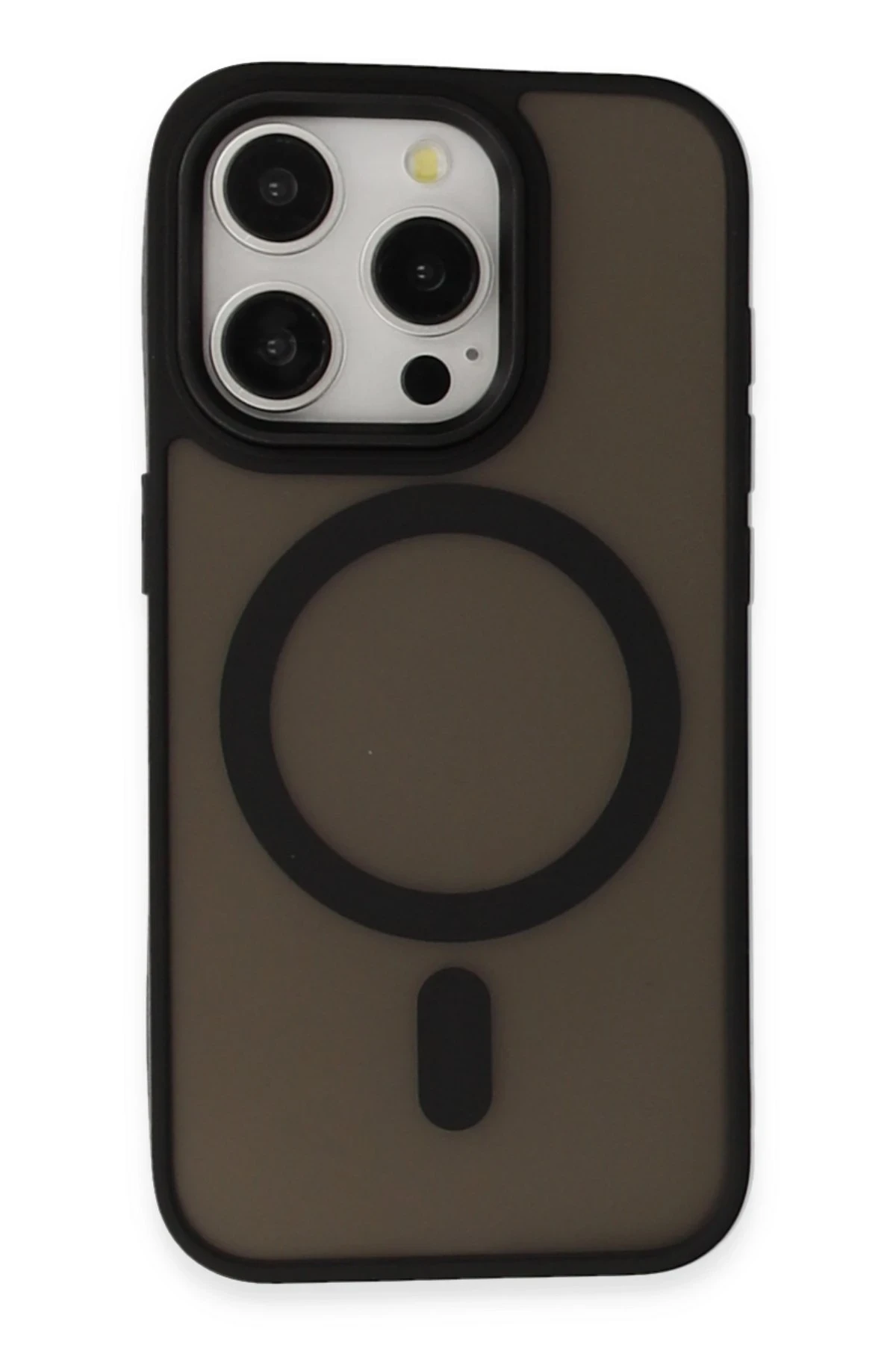 Newface iPhone 15 Pro Kılıf Oslo Magsafe Kapak - Siyah