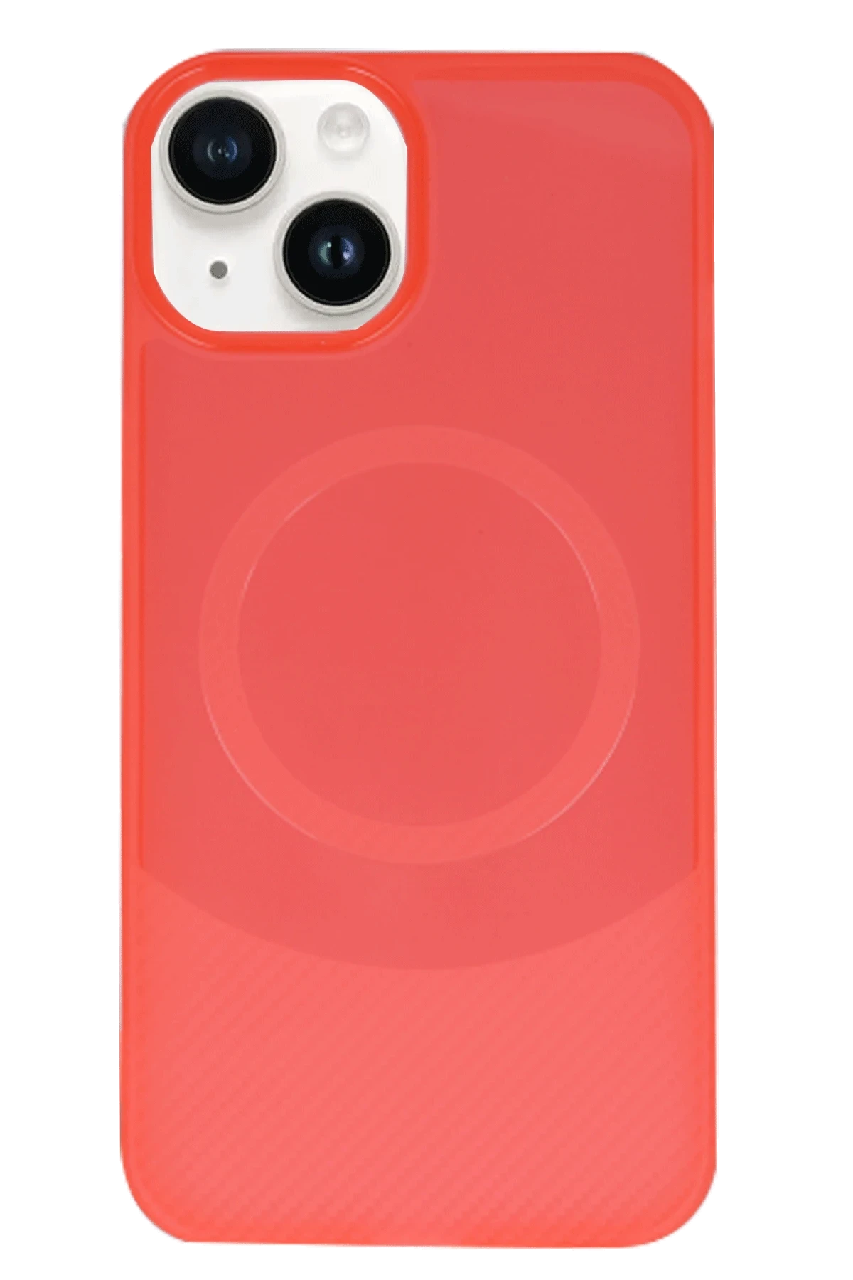 Newface iPhone 14 Kılıf Maya Karbon Kapak - Kırmızı