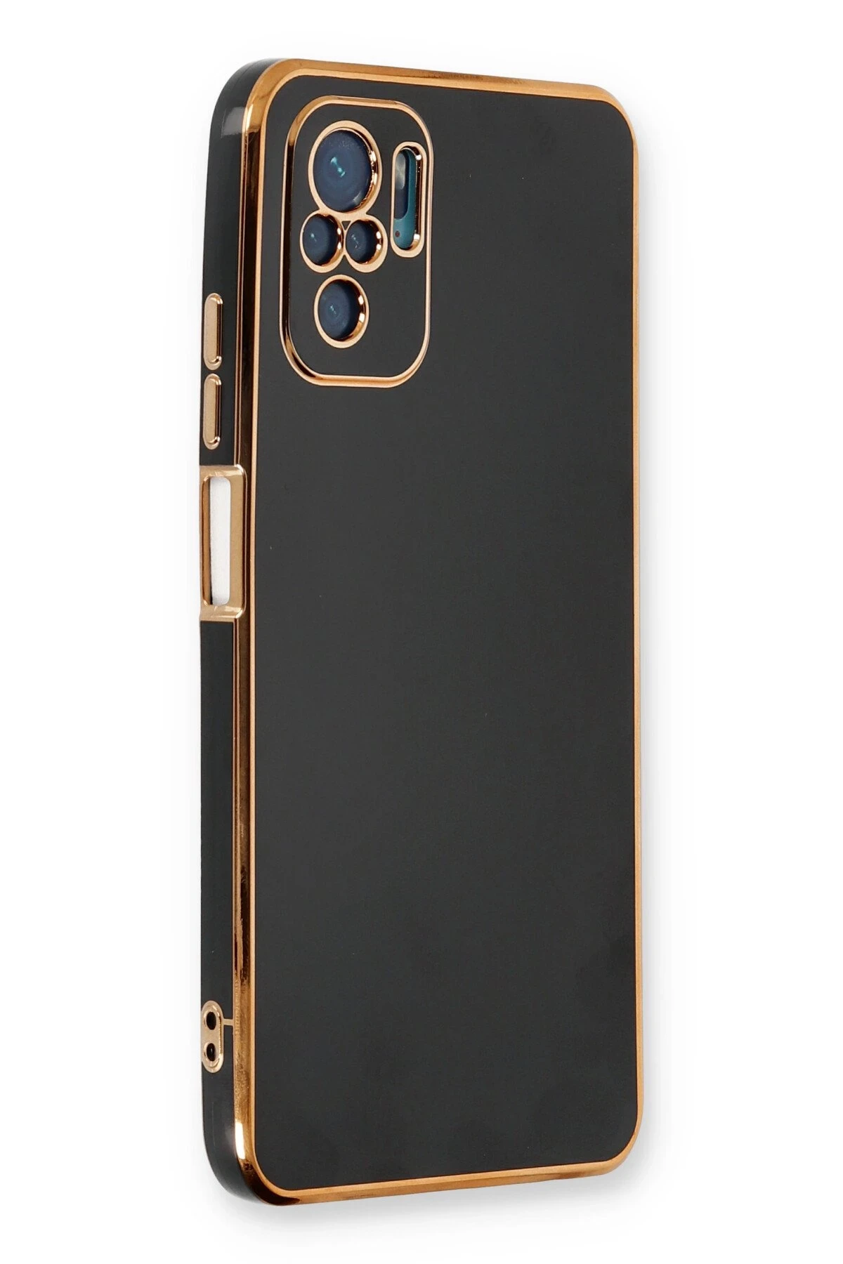 Newface Xiaomi Redmi Note 10 Kılıf Volet Silikon - Siyah