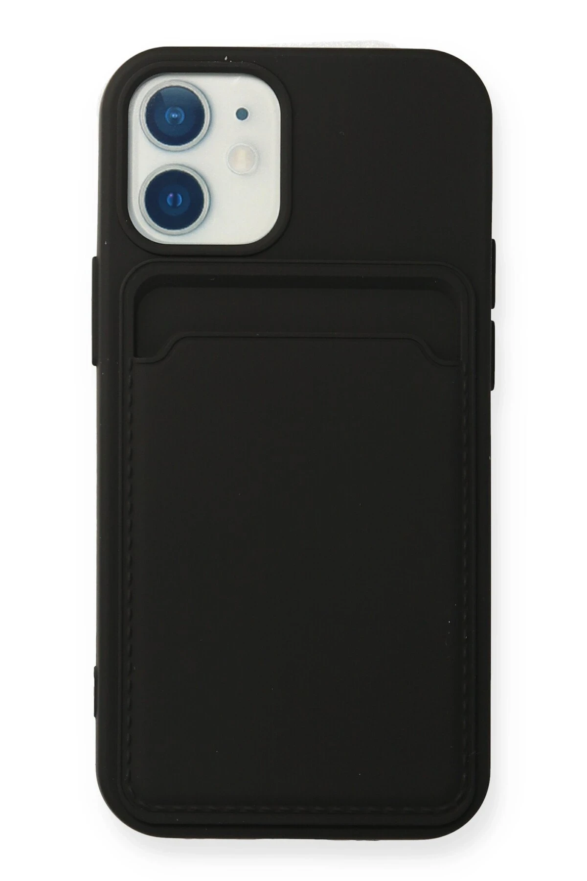 Newface iPhone 12 Mini Kılıf Kelvin Kartvizitli Silikon - Siyah