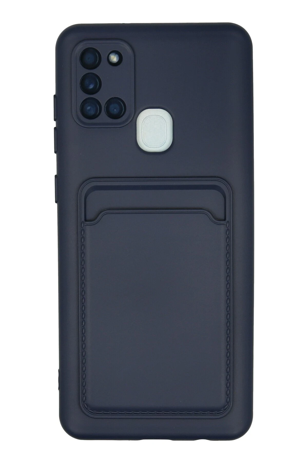 Newface Samsung Galaxy A21S Kılıf Kelvin Kartvizitli Silikon - Lacivert
