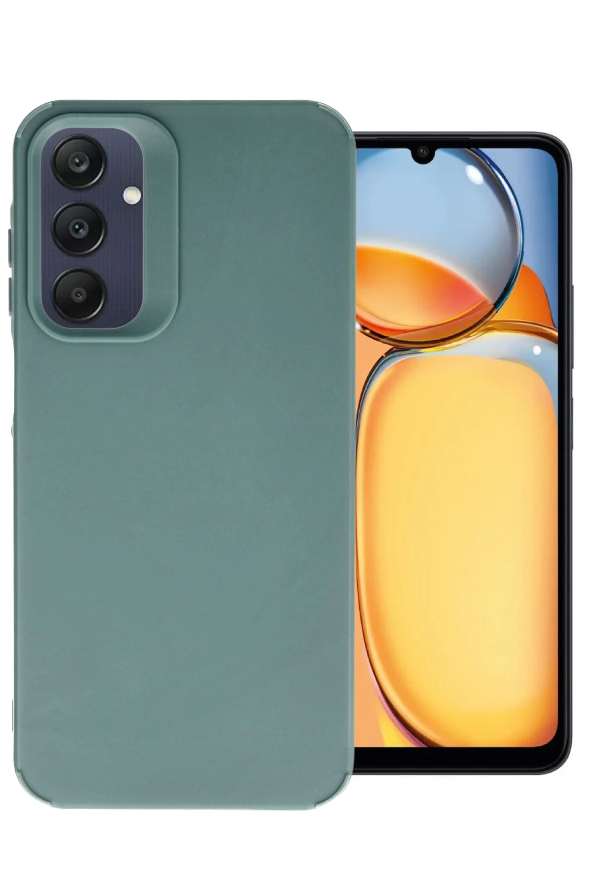 Newface Samsung Galaxy A55 5G Kılıf Petro Silikon - Koyu Yeşil