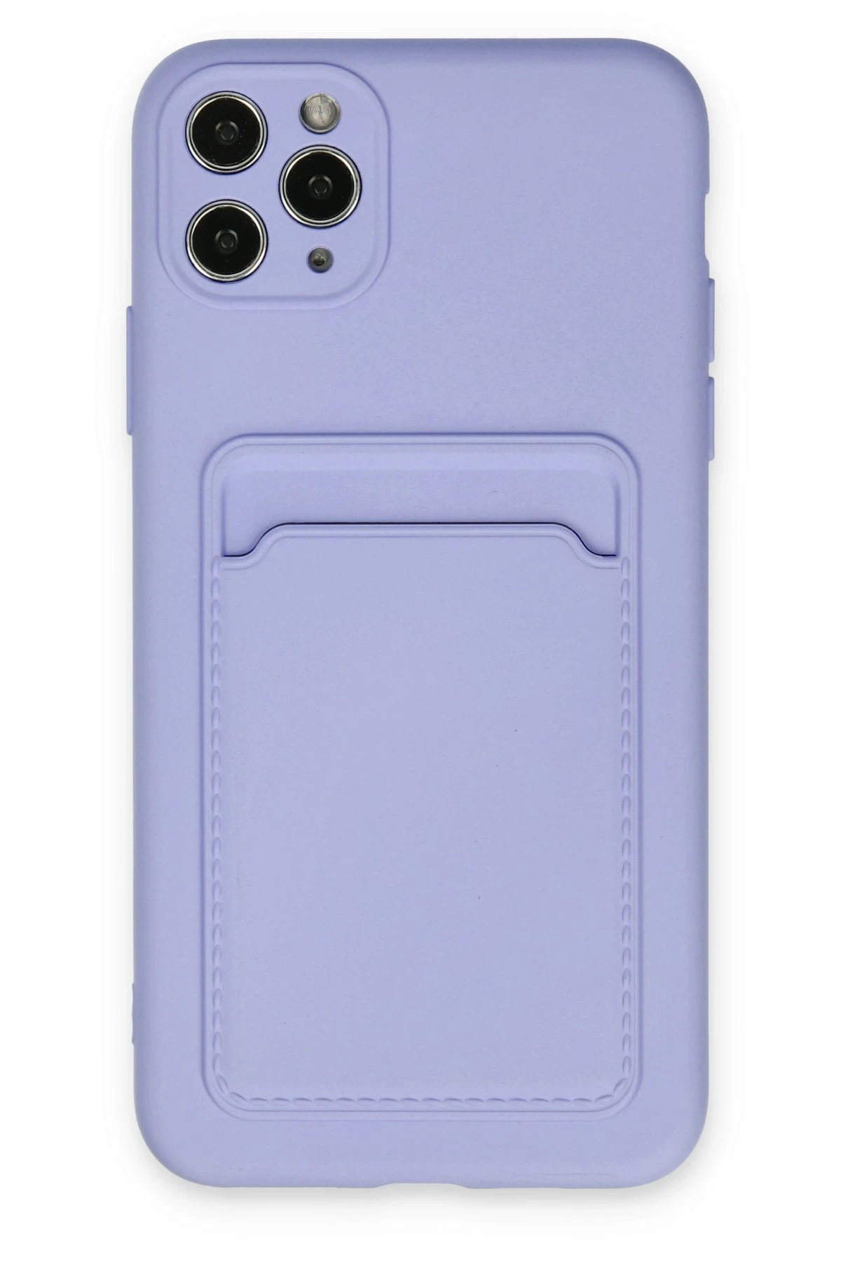 Newface iPhone 11 Pro Max Kılıf Kelvin Kartvizitli Silikon - Lila