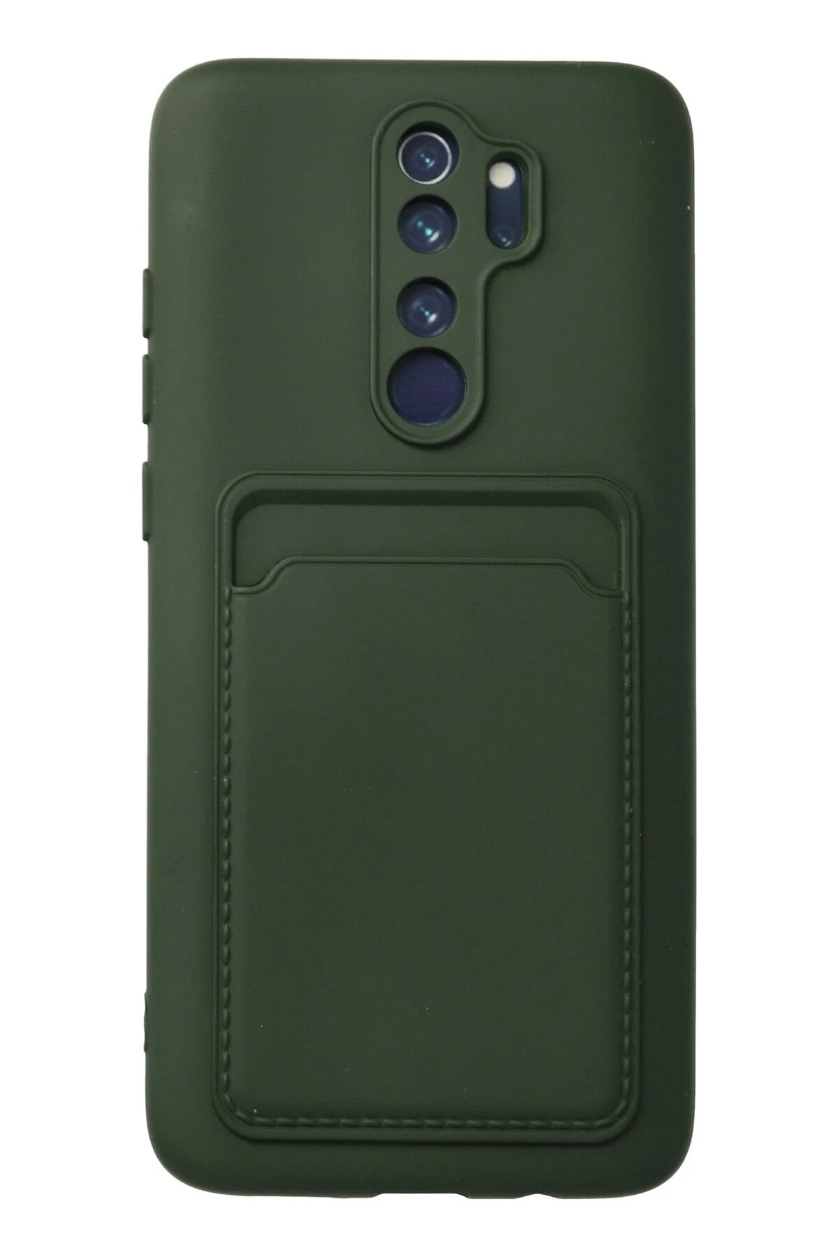 Newface Xiaomi Redmi Note 8 Pro Kılıf Kelvin Kartvizitli Silikon - Koyu Yeşil