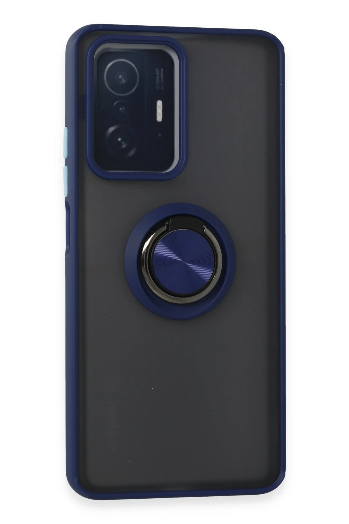 Newface Xiaomi Mi 11T Pro Kılıf Montreal Yüzüklü Silikon Kapak - Lacivert