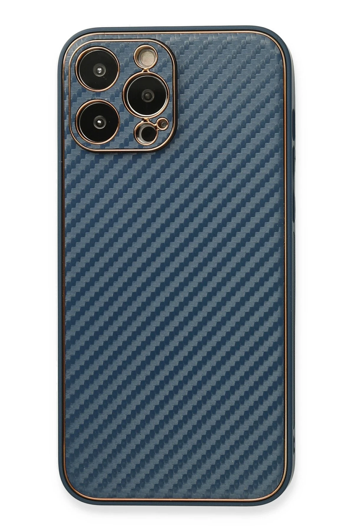 Newface iPhone 13 Pro Kılıf Coco Karbon Silikon - Mavi