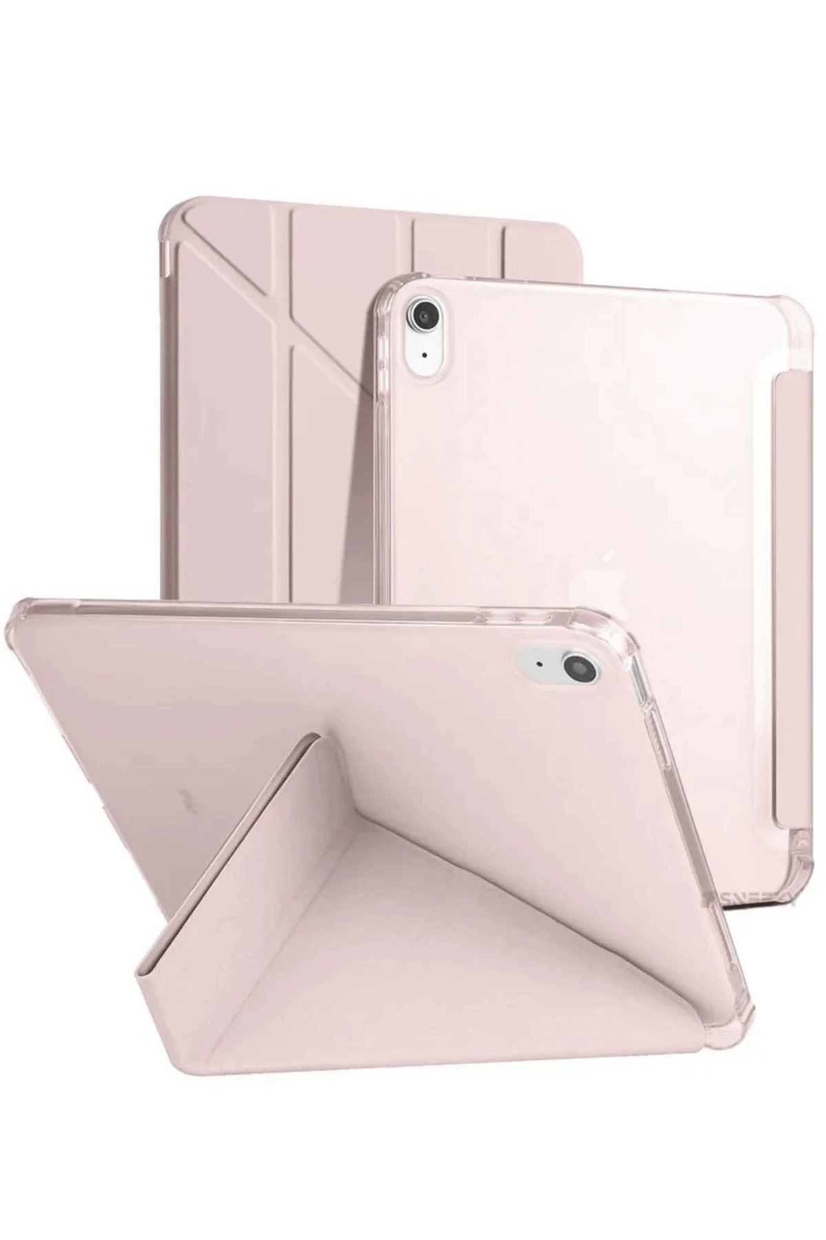 Newface iPad 2022 10.9 (10.nesil) Kılıf Kalemlikli Mars Tablet Kılıfı - Rose Gold