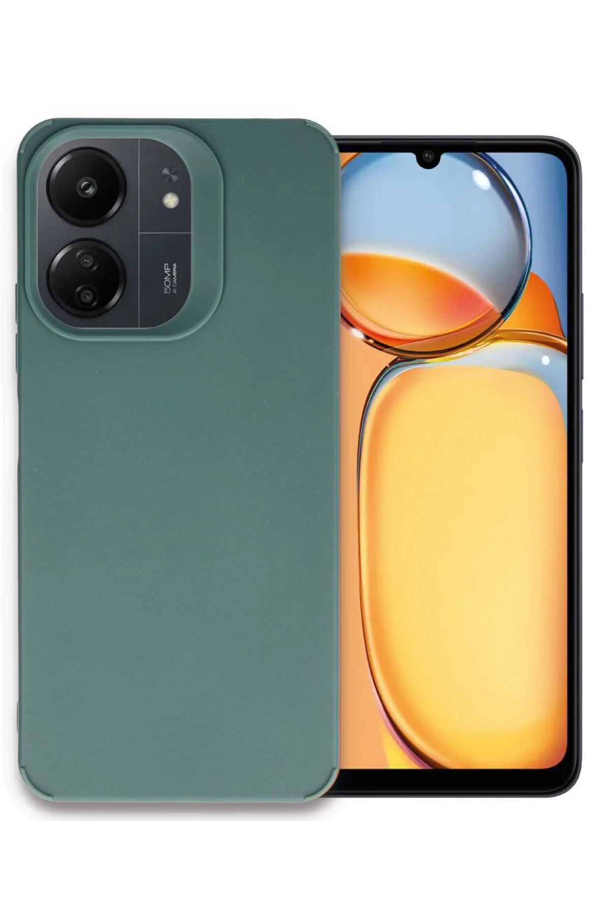 Newface Xiaomi Redmi 13C Kılıf Petro Silikon - Koyu Yeşil