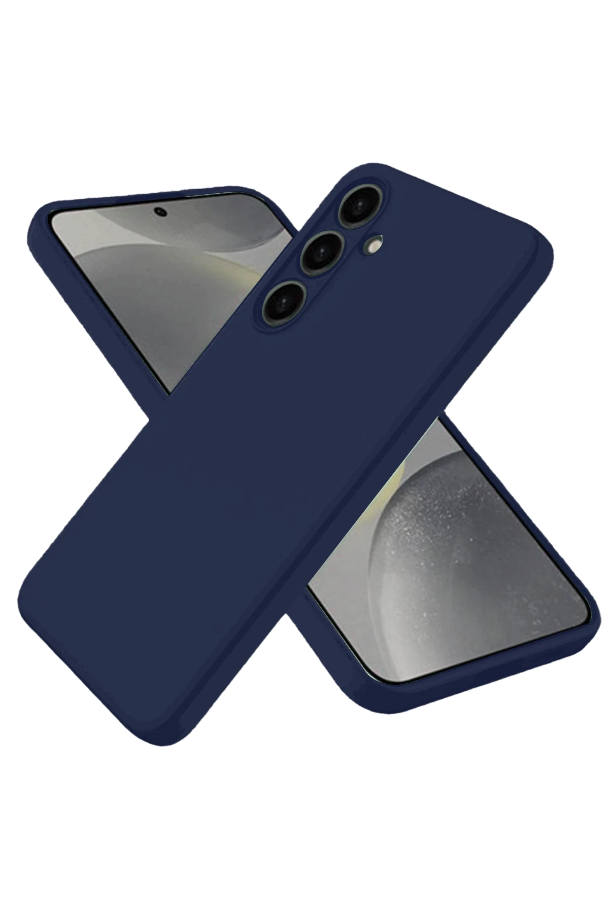 Newface Samsung Galaxy S25 Kılıf Nano içi Kadife Silikon - Lacivert