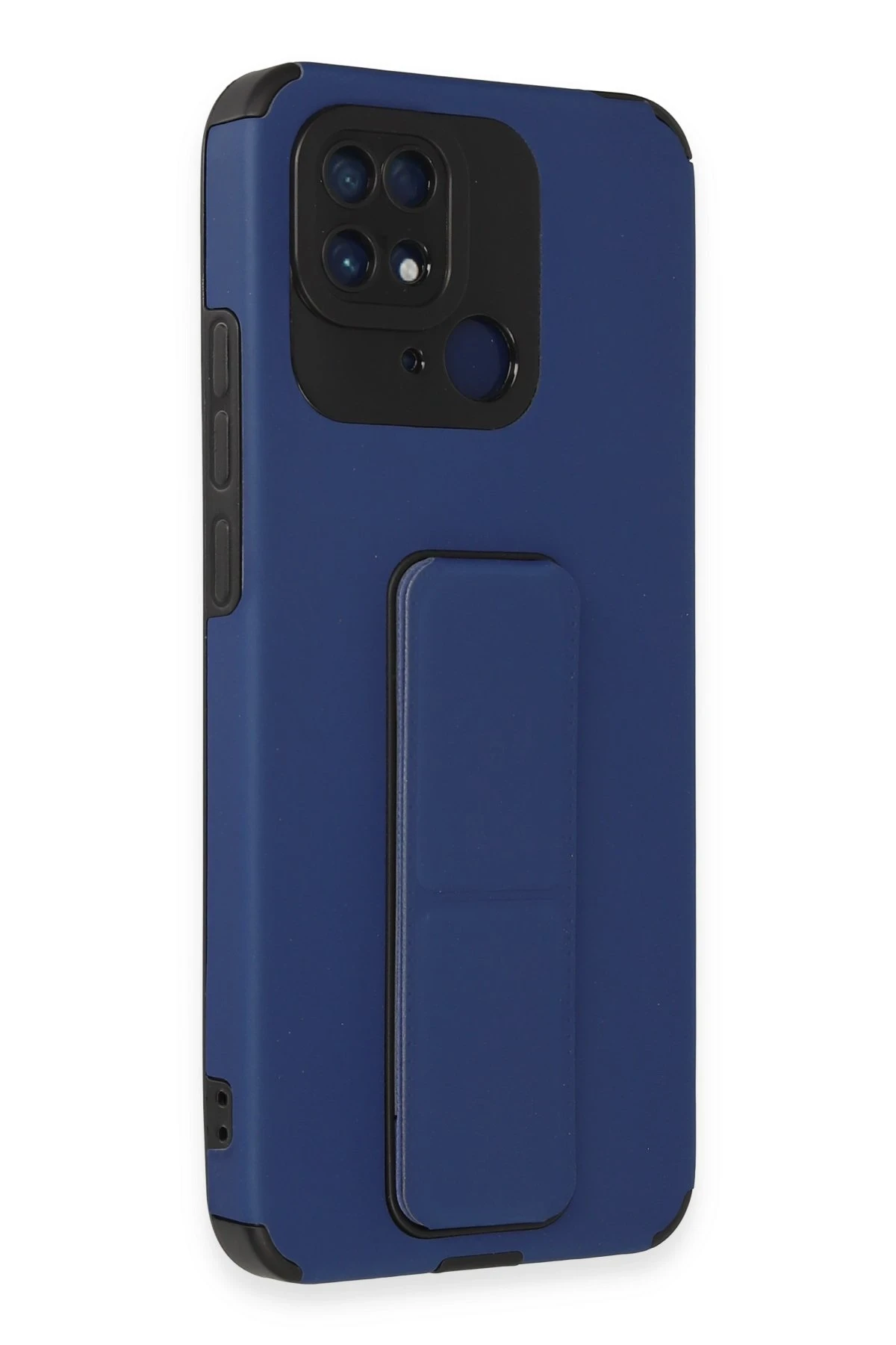 Newface Xiaomi Redmi 10C Kılıf Mega Standlı Silikon - Mavi