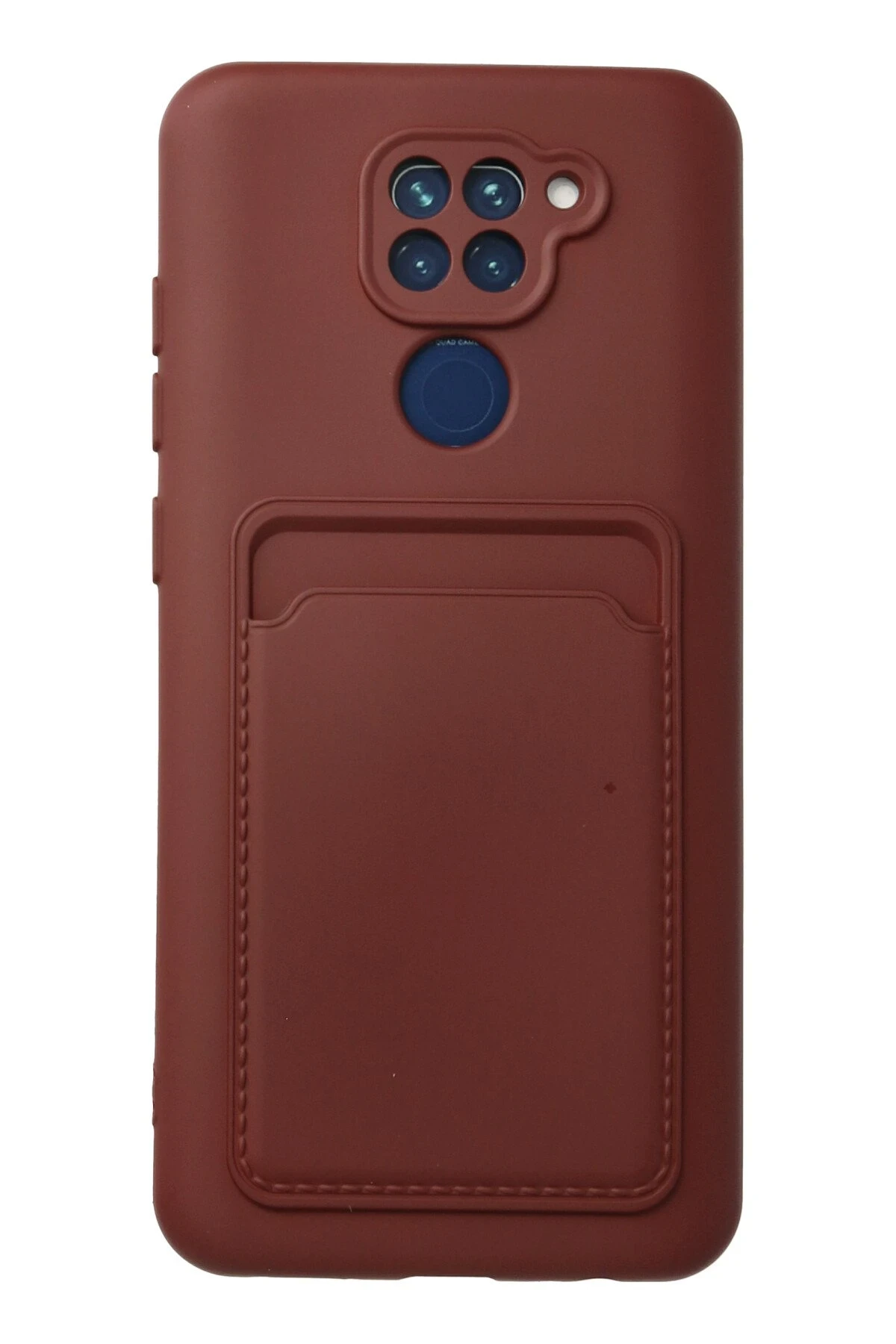 Newface Xiaomi Redmi Note 9 Kılıf Kelvin Kartvizitli Silikon - Bordo