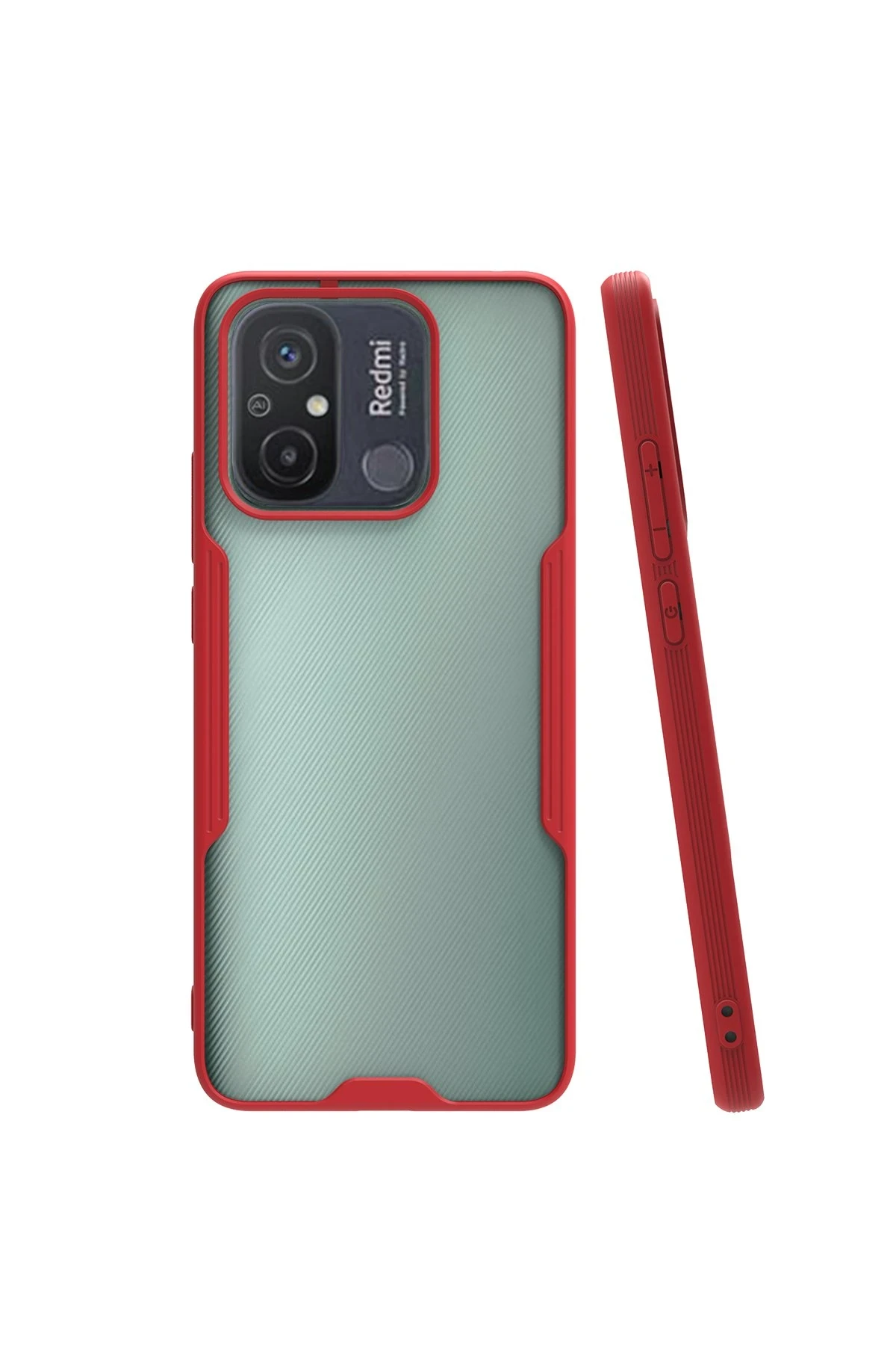 Newface Xiaomi Redmi 12C Kılıf Platin Silikon - Kırmızı