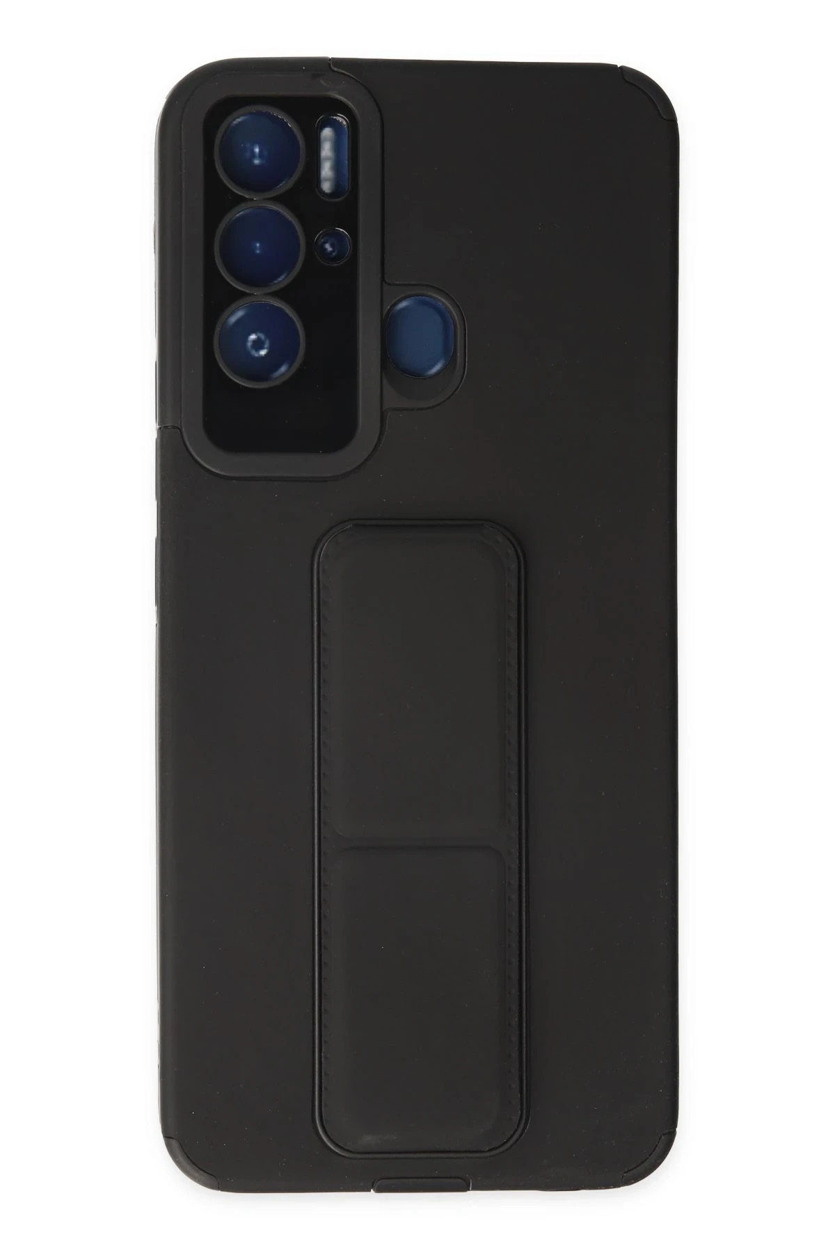 Newface Tecno Pova Neo Kılıf Mega Standlı Silikon - Siyah