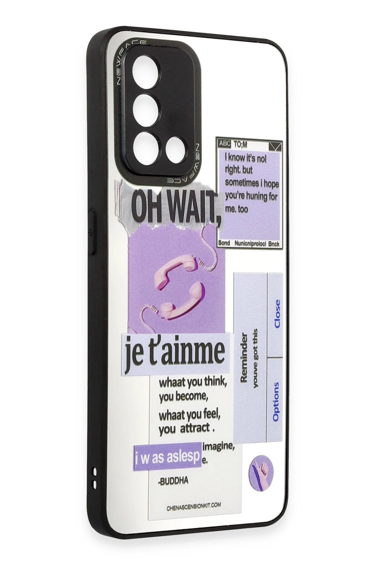 Newface Oppo A74 4G Kılıf Mirror Desenli Kapak - Mirror - 4