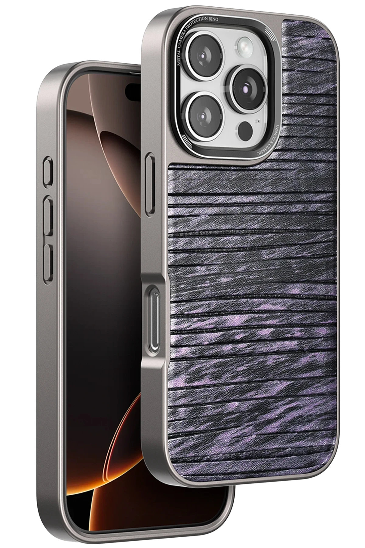 Venco iPhone 16 Pro Wave Kapak - Derin Mor