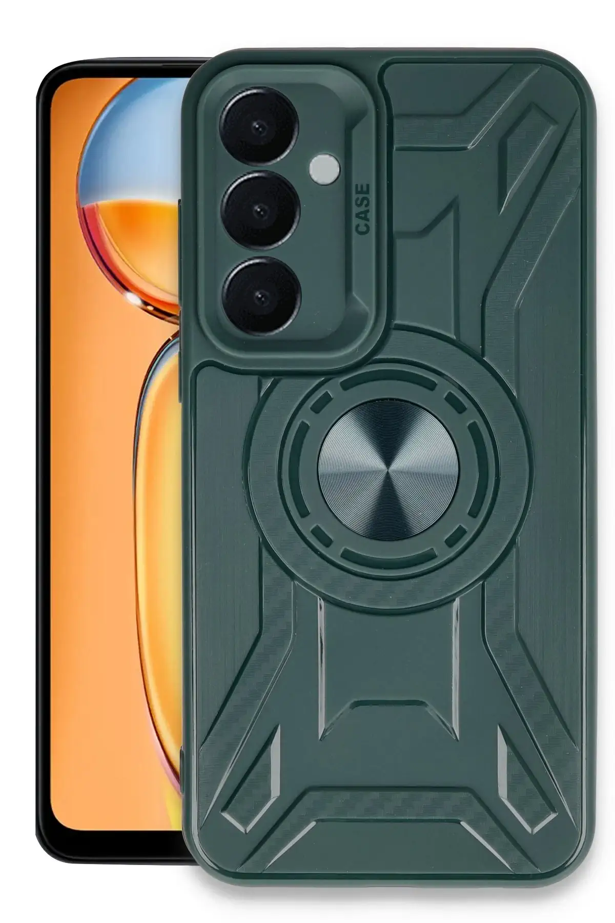 Newface Samsung Galaxy A35 5G Kılıf Lincoln Silikon - Koyu Yeşil