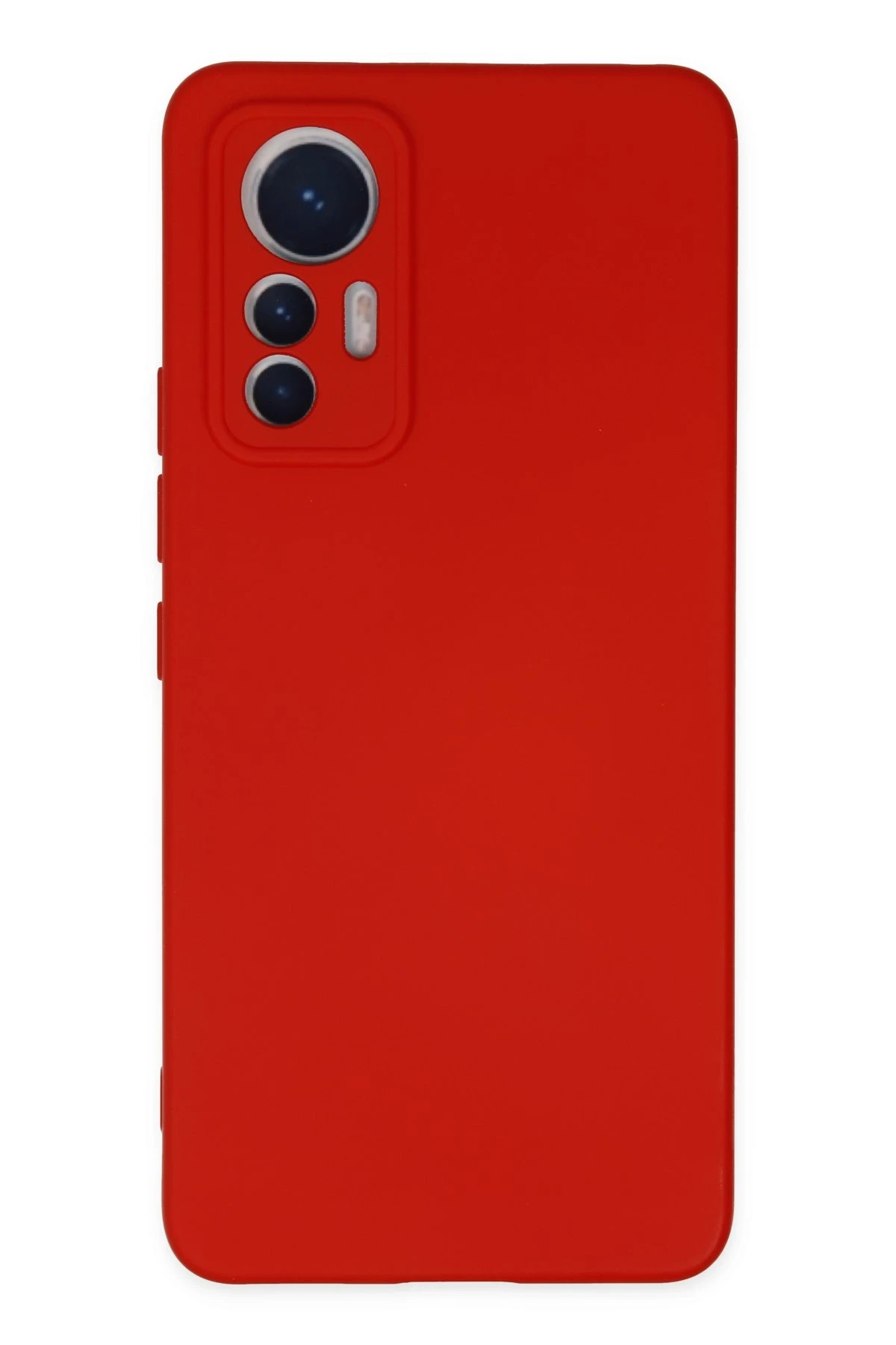 Newface Xiaomi Mi 12 Lite Kılıf Nano içi Kadife Silikon - Kırmızı