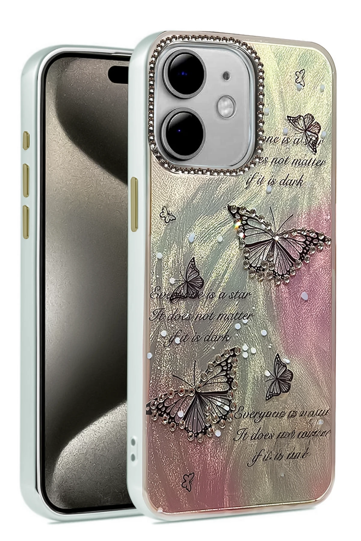 Newface iPhone 11 Kılıf Blade Aynalı Desenli Kapak - Desen 6