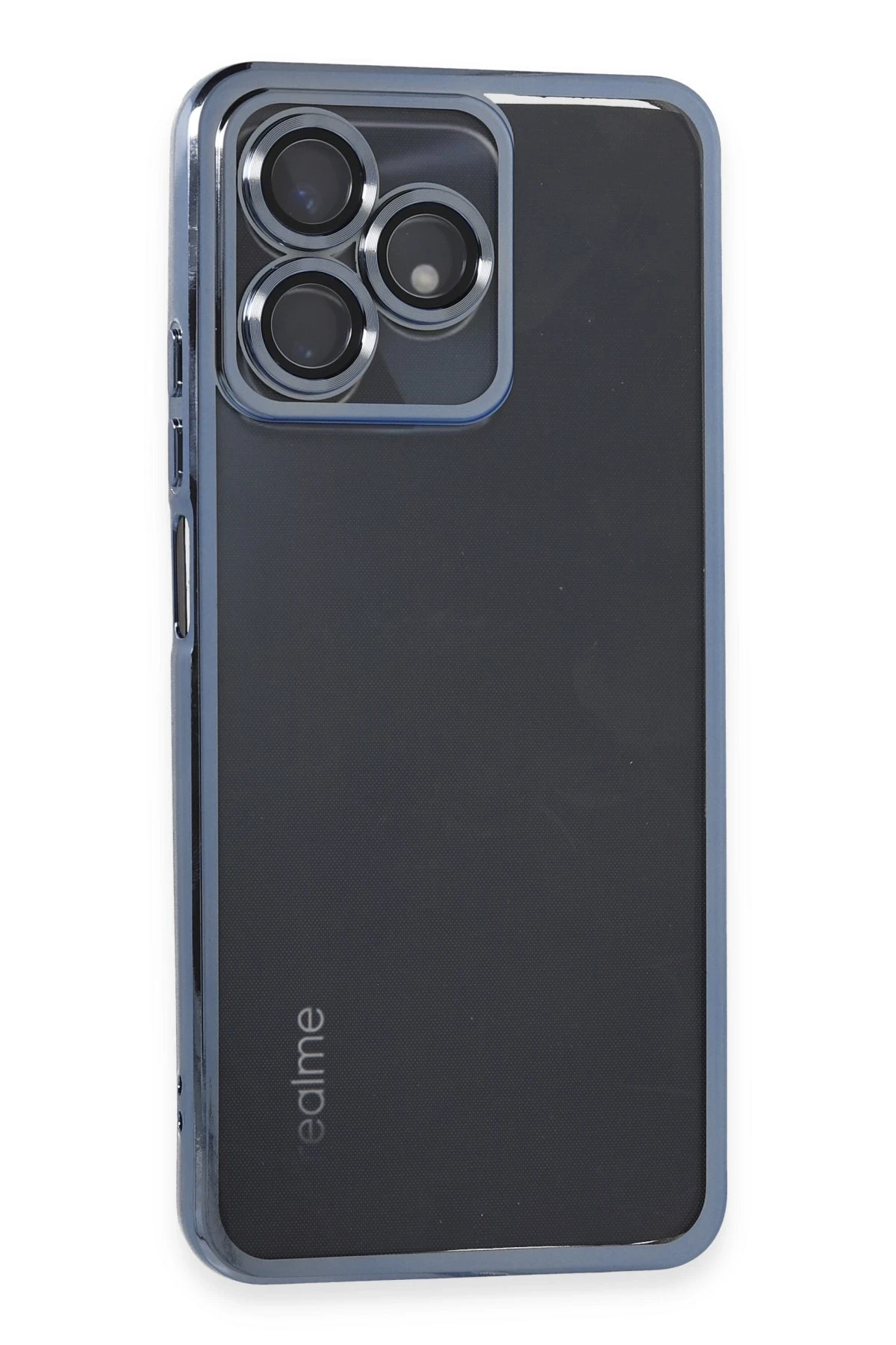 Newface Realme C53 Kılıf Razer Lensli Silikon - Açık Mavi