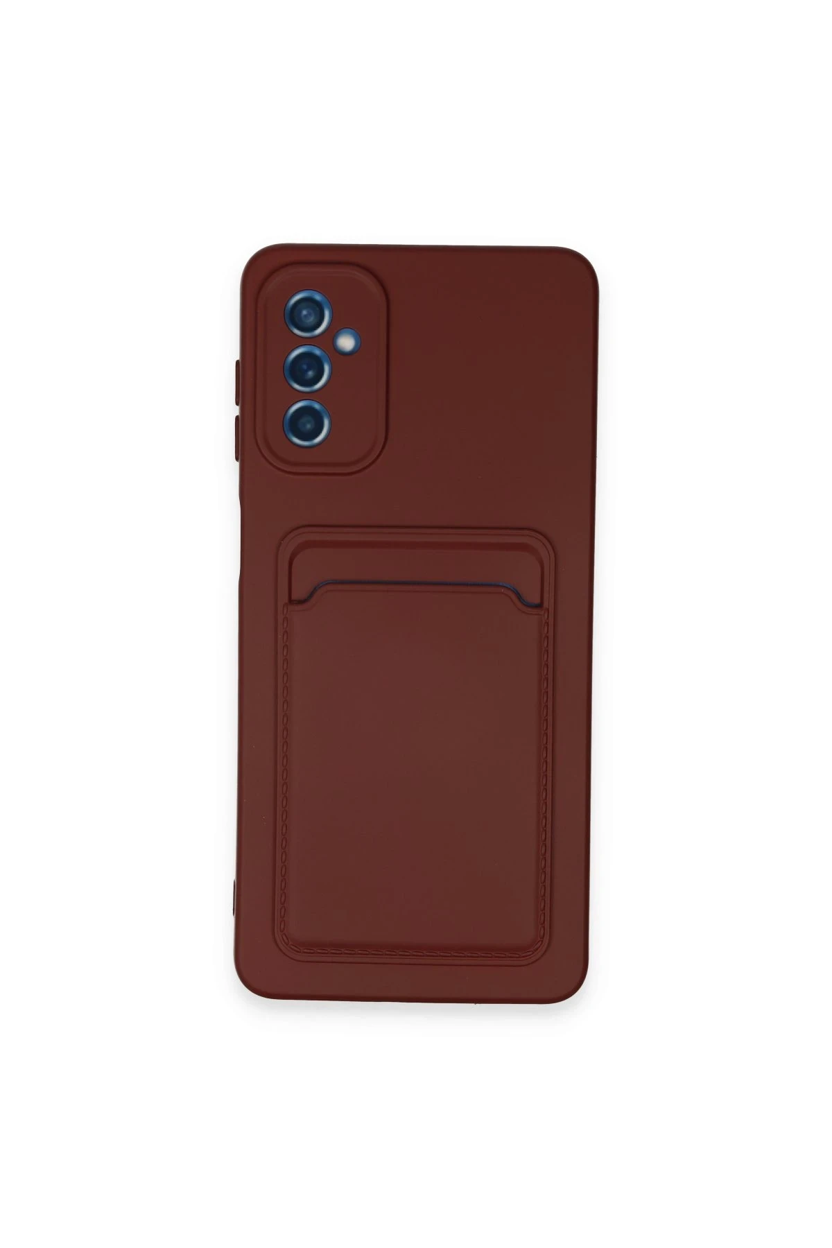 Newface Samsung Galaxy A14 4G Kılıf Kelvin Kartvizitli Silikon - Bordo