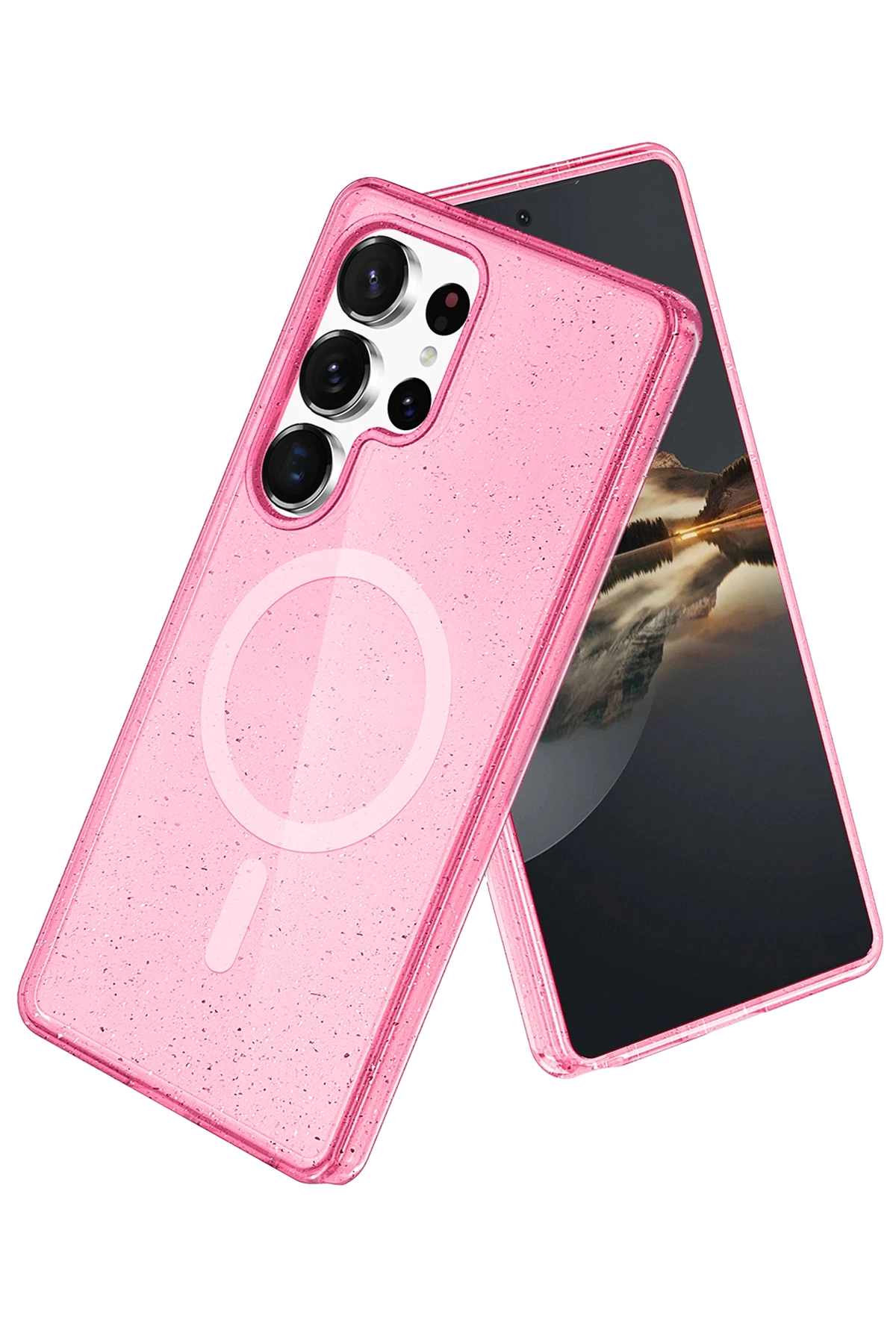 Newface Samsung Galaxy S25 Ultra Glow Magsafe Kapak - Pembe