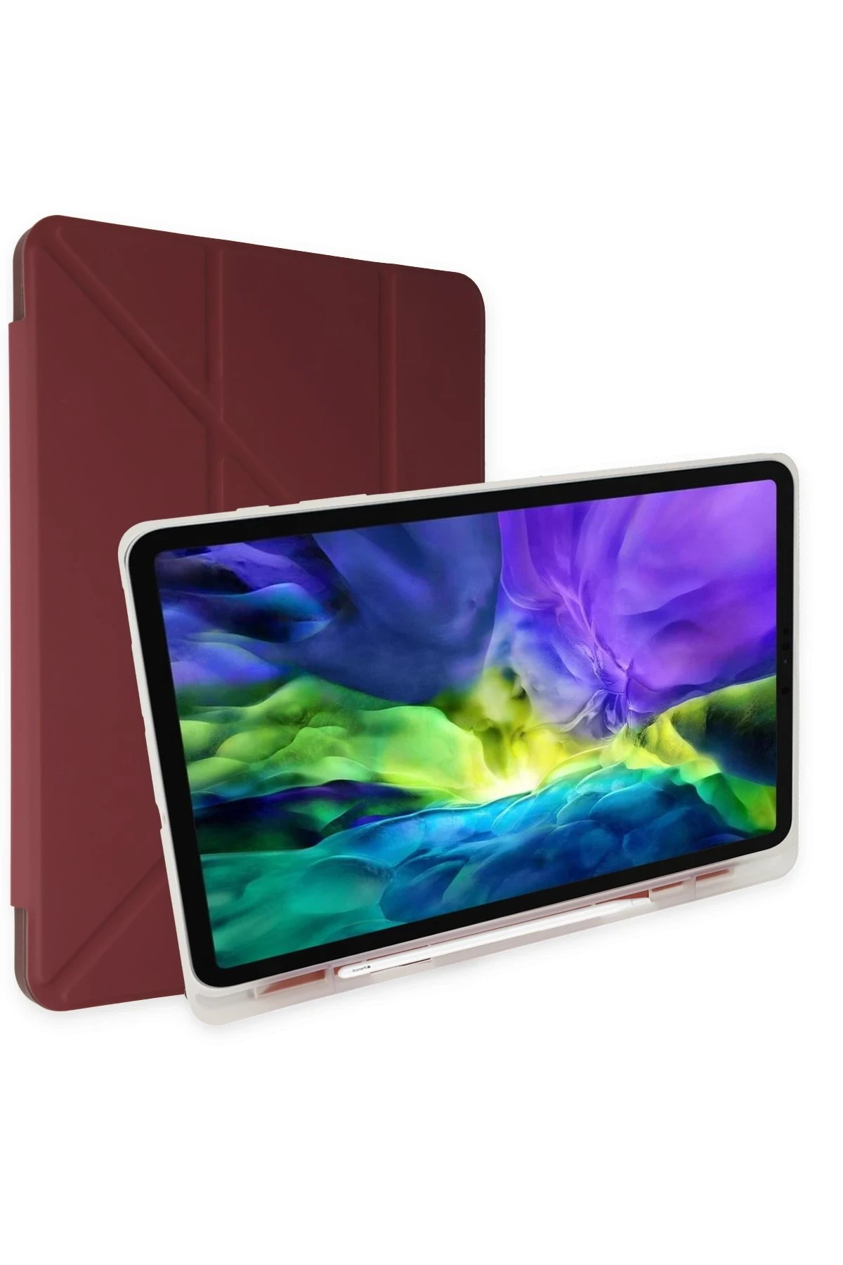 Newface Samsung Galaxy P610 Tab S6 Lite 10.4 Kılıf Kalemlikli Mars Tablet Kılıfı - Mor