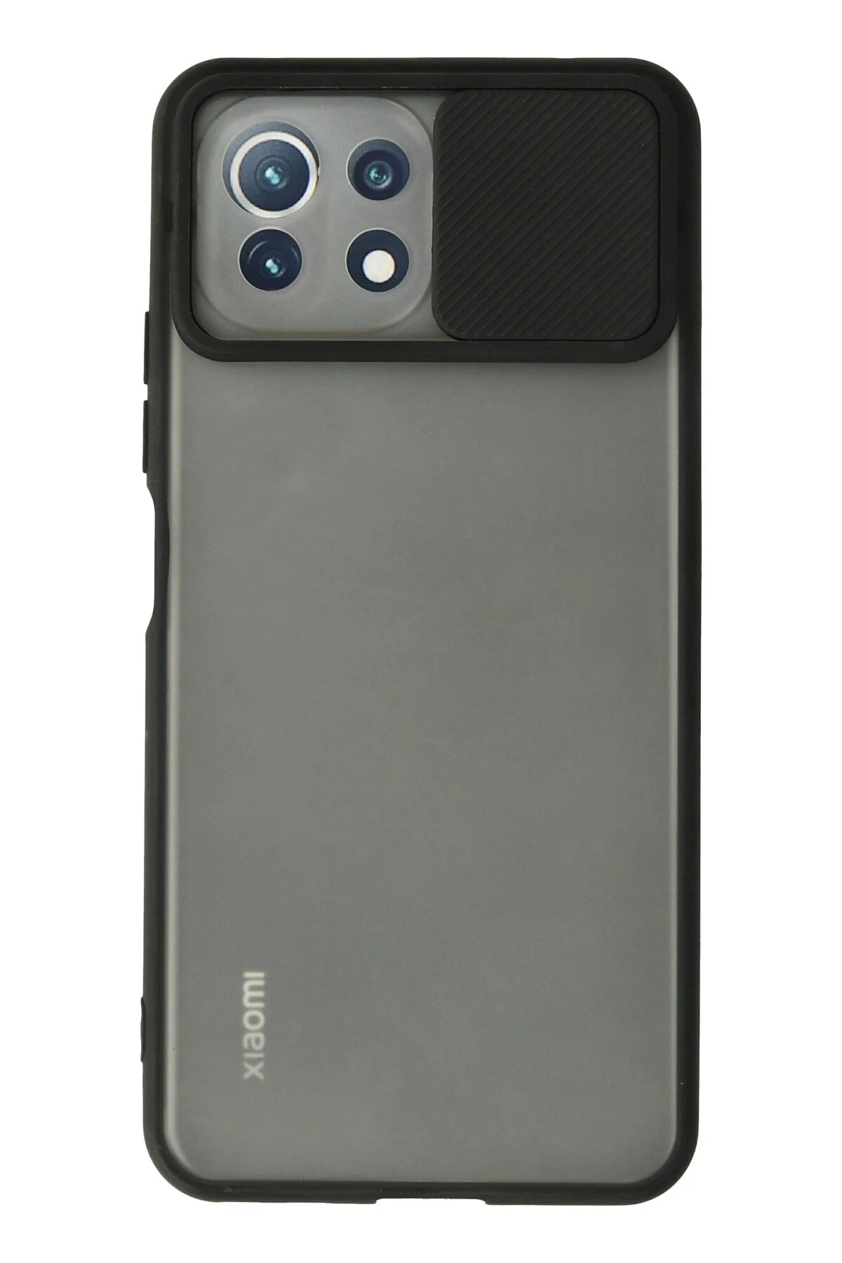 Newface Xiaomi Mİ 11 Lite Kılıf Palm Buzlu Kamera Sürgülü Silikon - Siyah