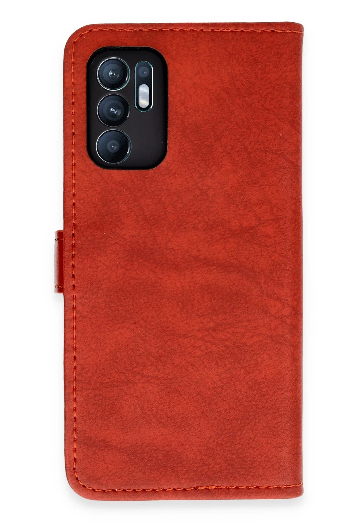 Newface Oppo Reno 6 Kılıf Trend S Plus Kapaklı Kılıf - Kırmızı