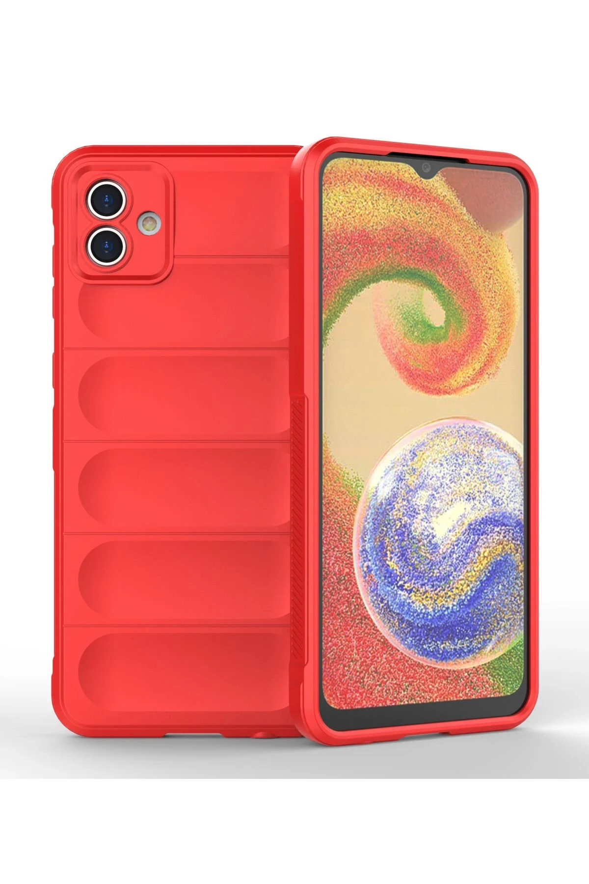 Newface Samsung Galaxy A04 Kılıf Optimum Silikon - Kırmızı