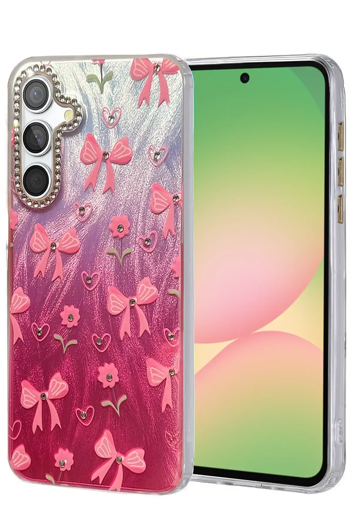 Newface Samsung Galaxy A56 Kılıf Blade Aynalı Desenli Kapak - Desen 3