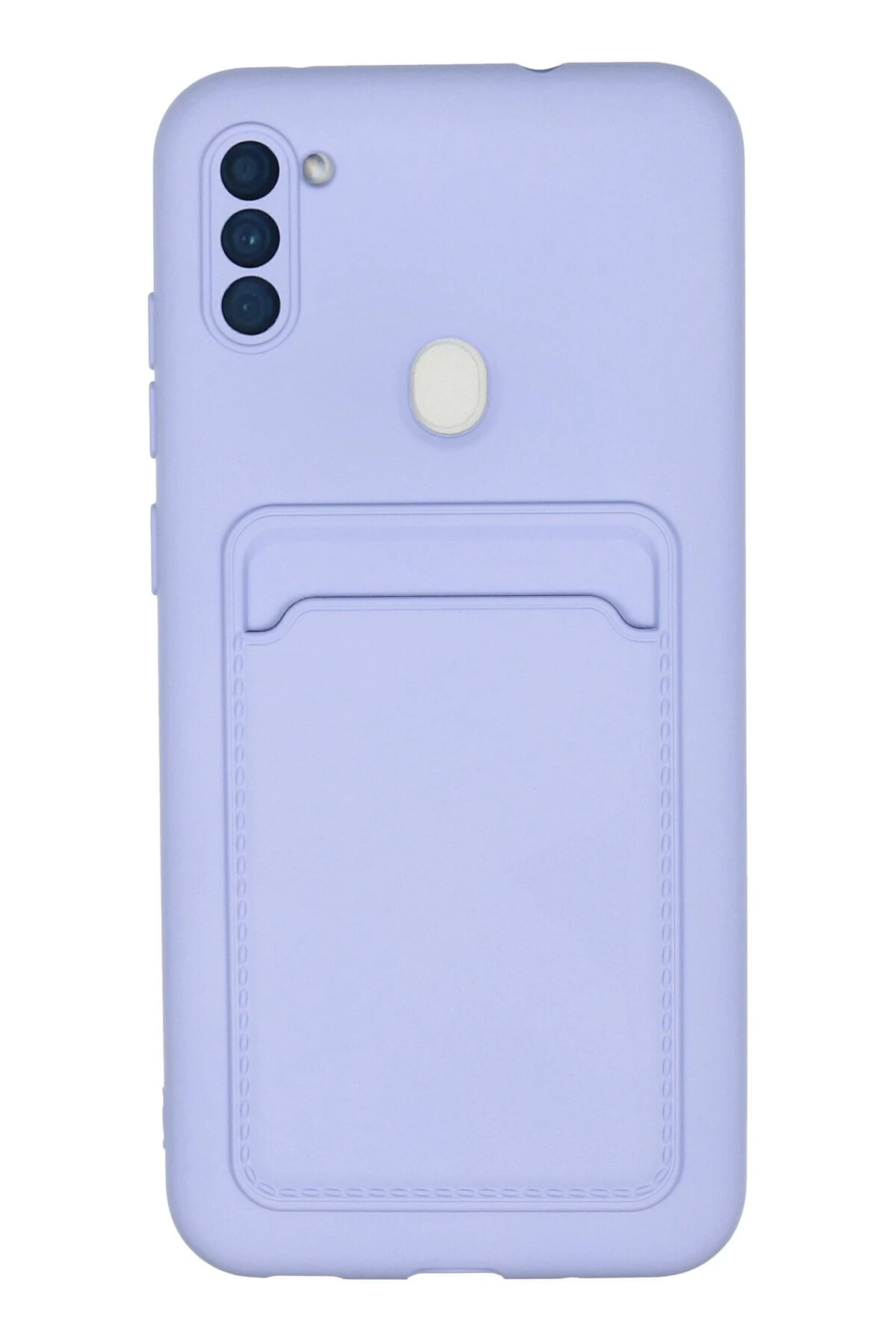 Newface Samsung Galaxy A11 Kılıf Kelvin Kartvizitli Silikon - Lila