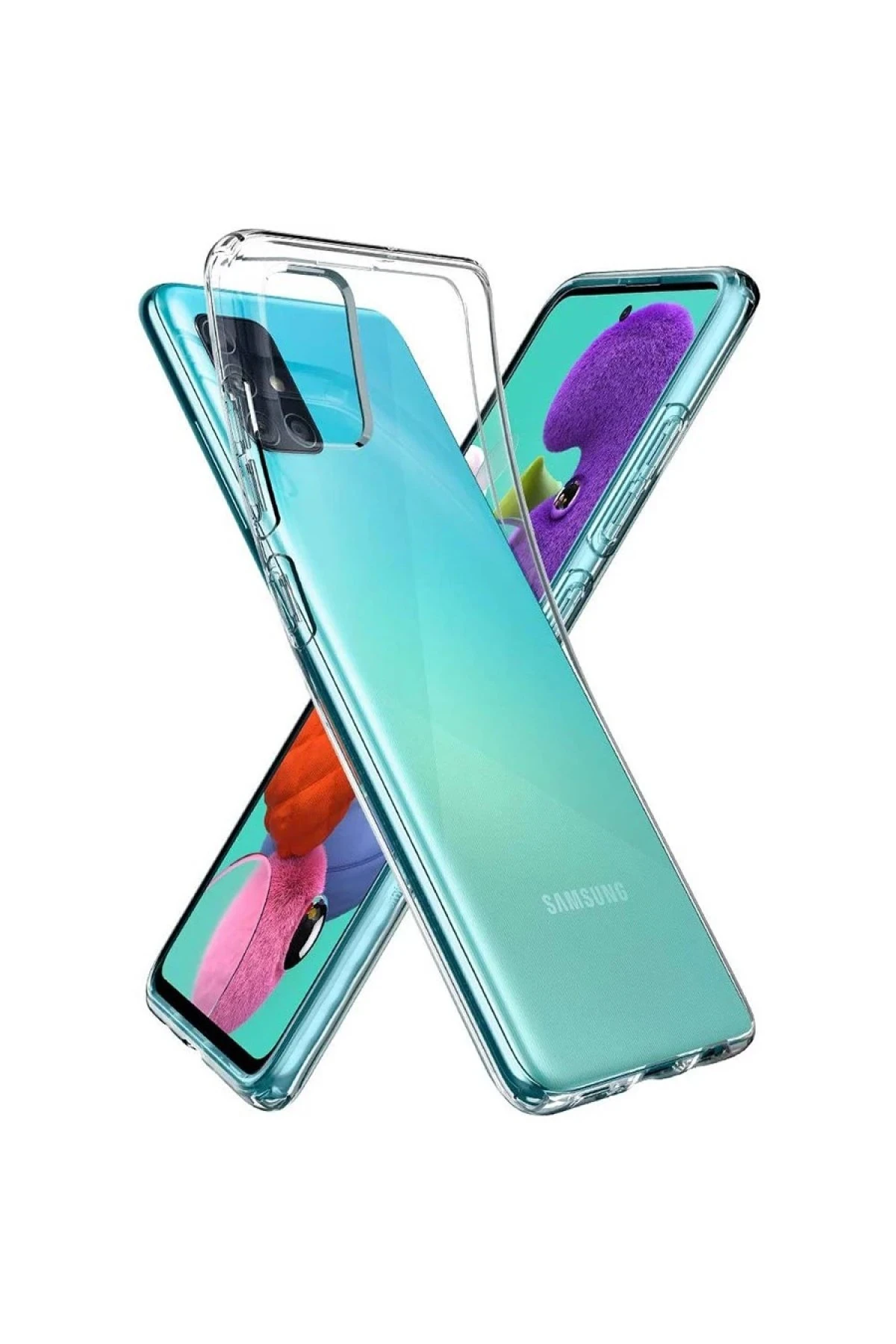 Newface Samsung Galaxy A02S Kılıf Lüx Şeffaf Silikon