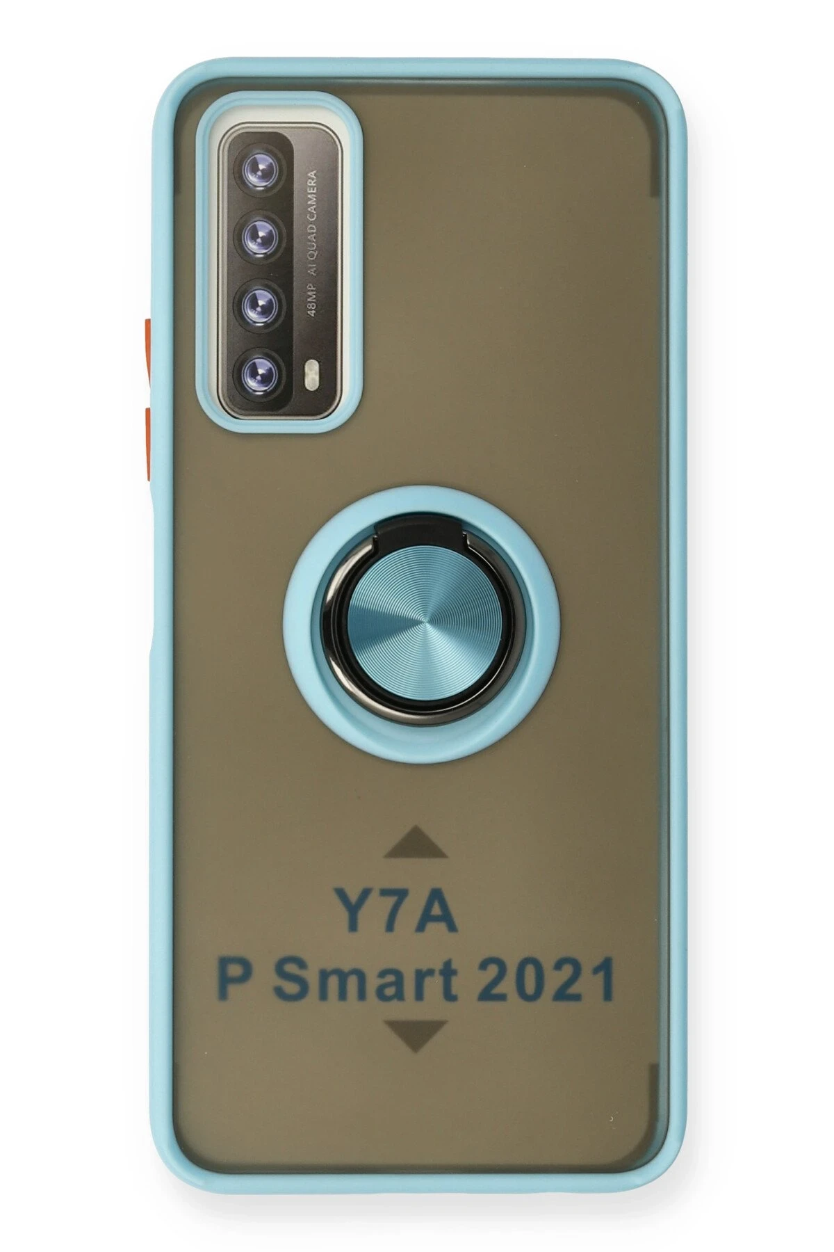 Newface Huawei P Smart 2021 Kılıf Montreal Yüzüklü Silikon Kapak - Buz Mavi