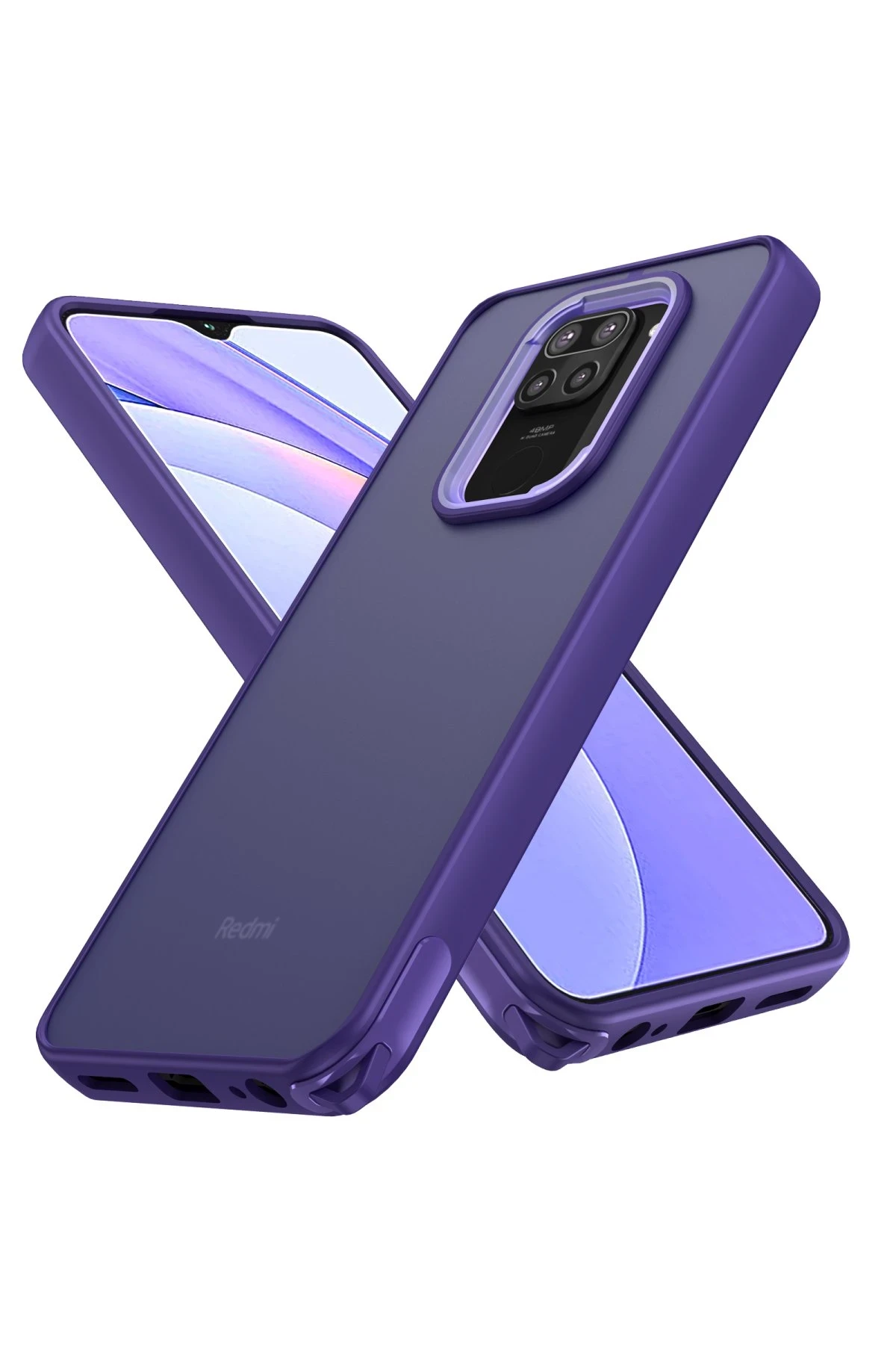 Newface Xiaomi Redmi Note 9 Kılıf Elegant Kapak - Derin Mor